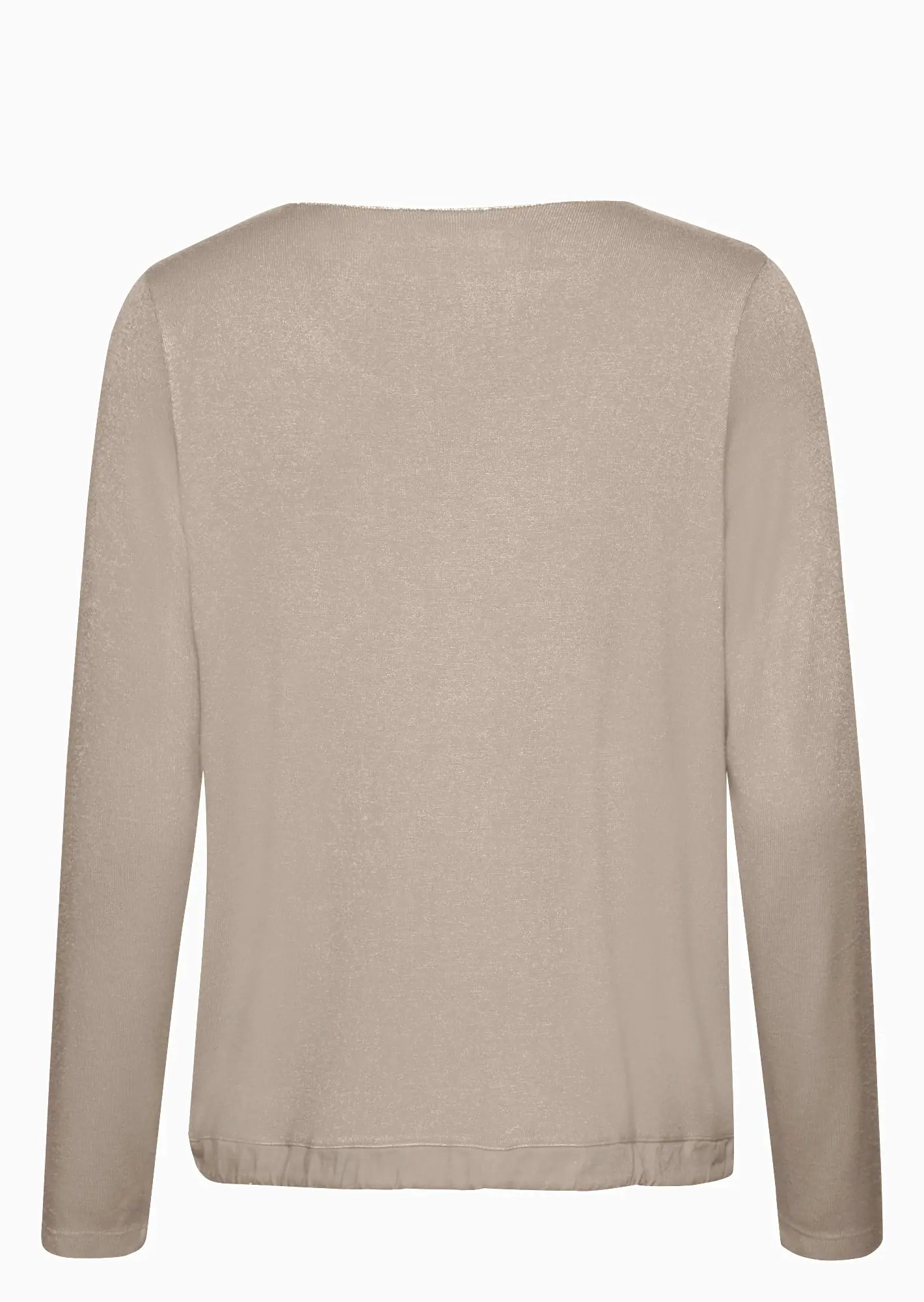 Langarmshirt feingestrickt & Glitzer, crema