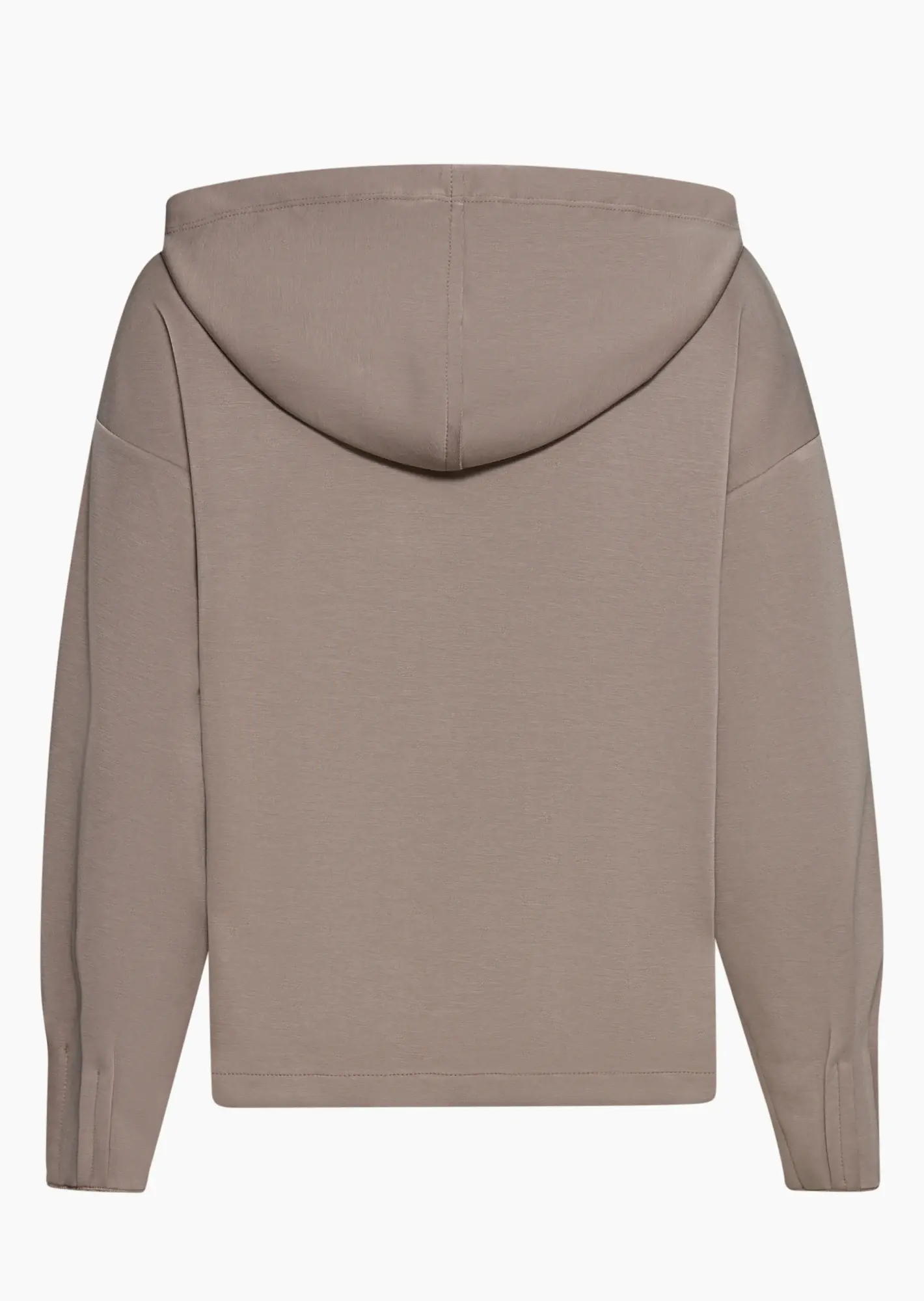 Sweatjacke mit Ziernähten, taupe