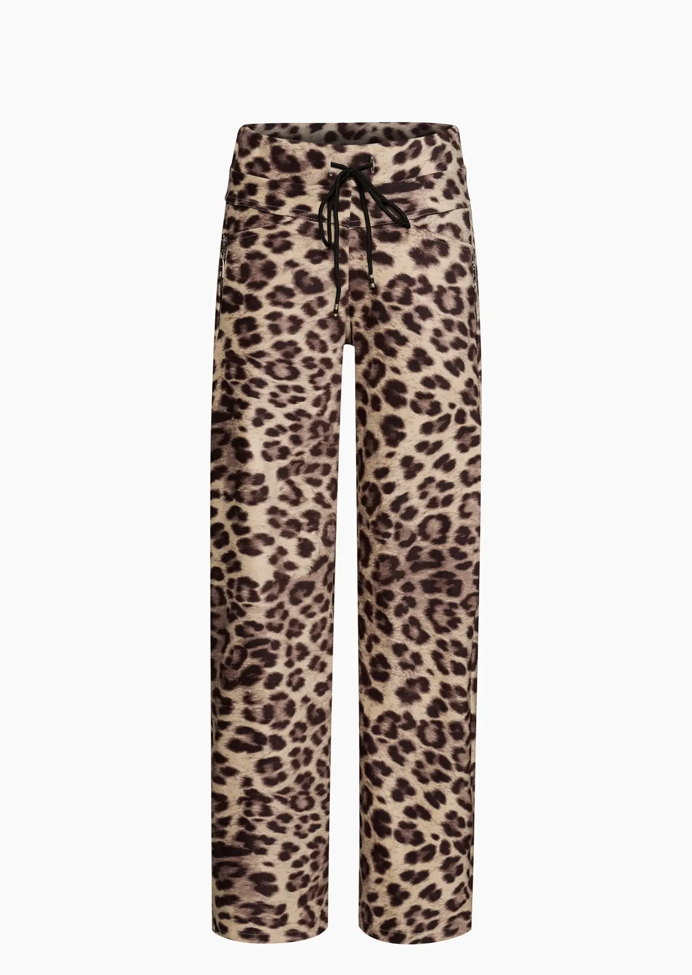 Wide Leg im Animalprint, crema