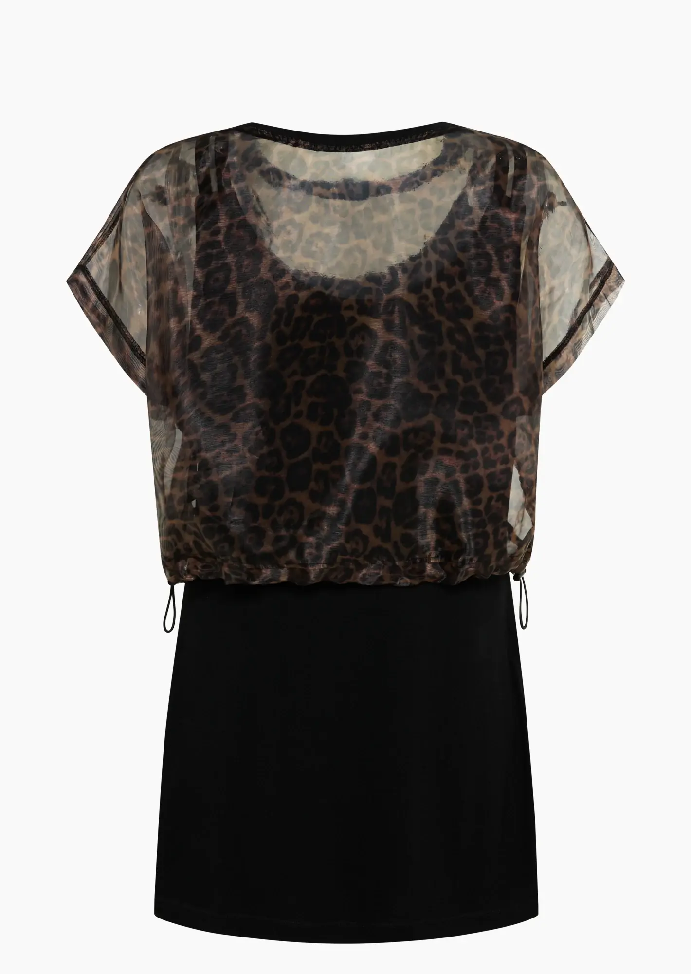 2 in 1 Shirt im Animalstyle, schwarz