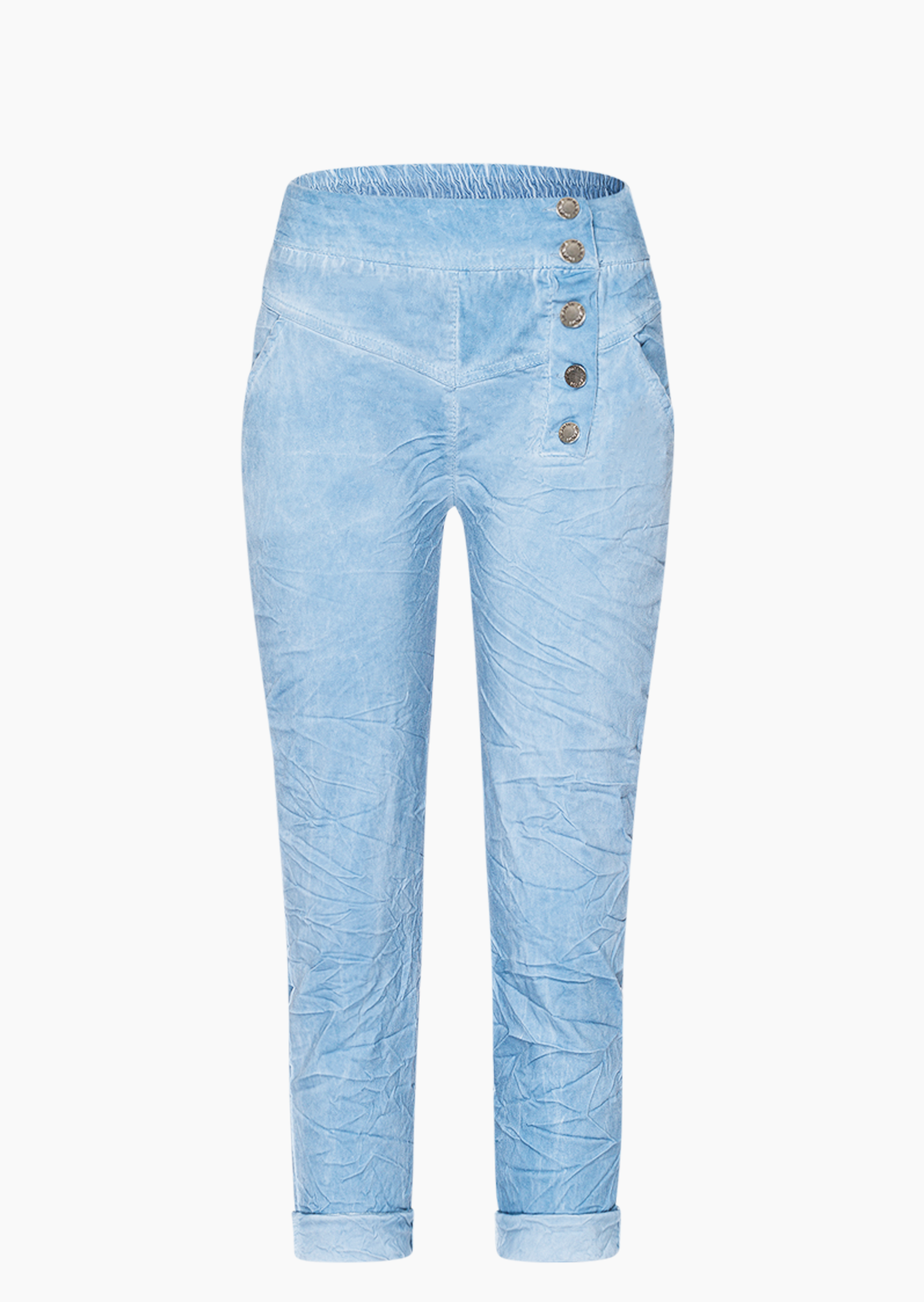 Joggpants mit Knöpfen, blue denim