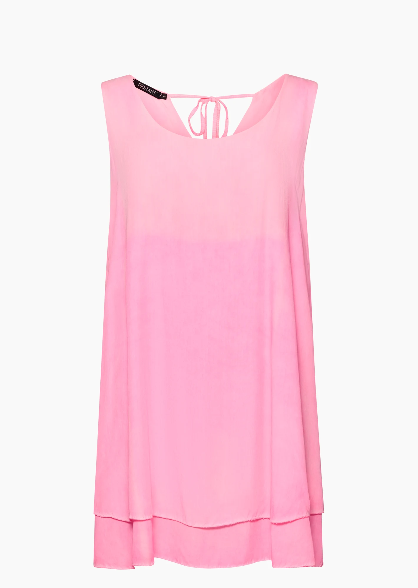 Top im Layering-Look, neonpink