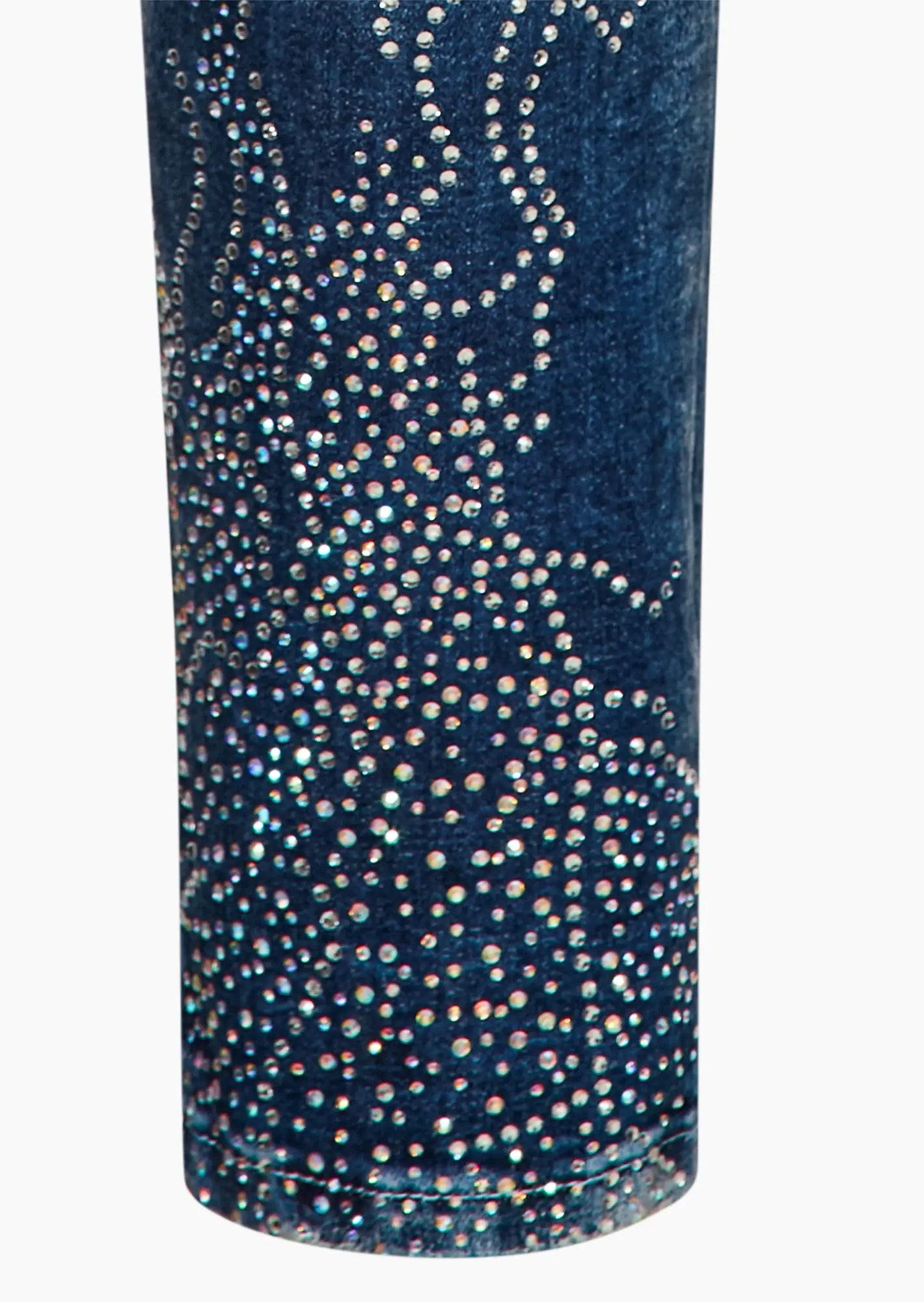 Jeans mit Ziersteinregen, blue denim