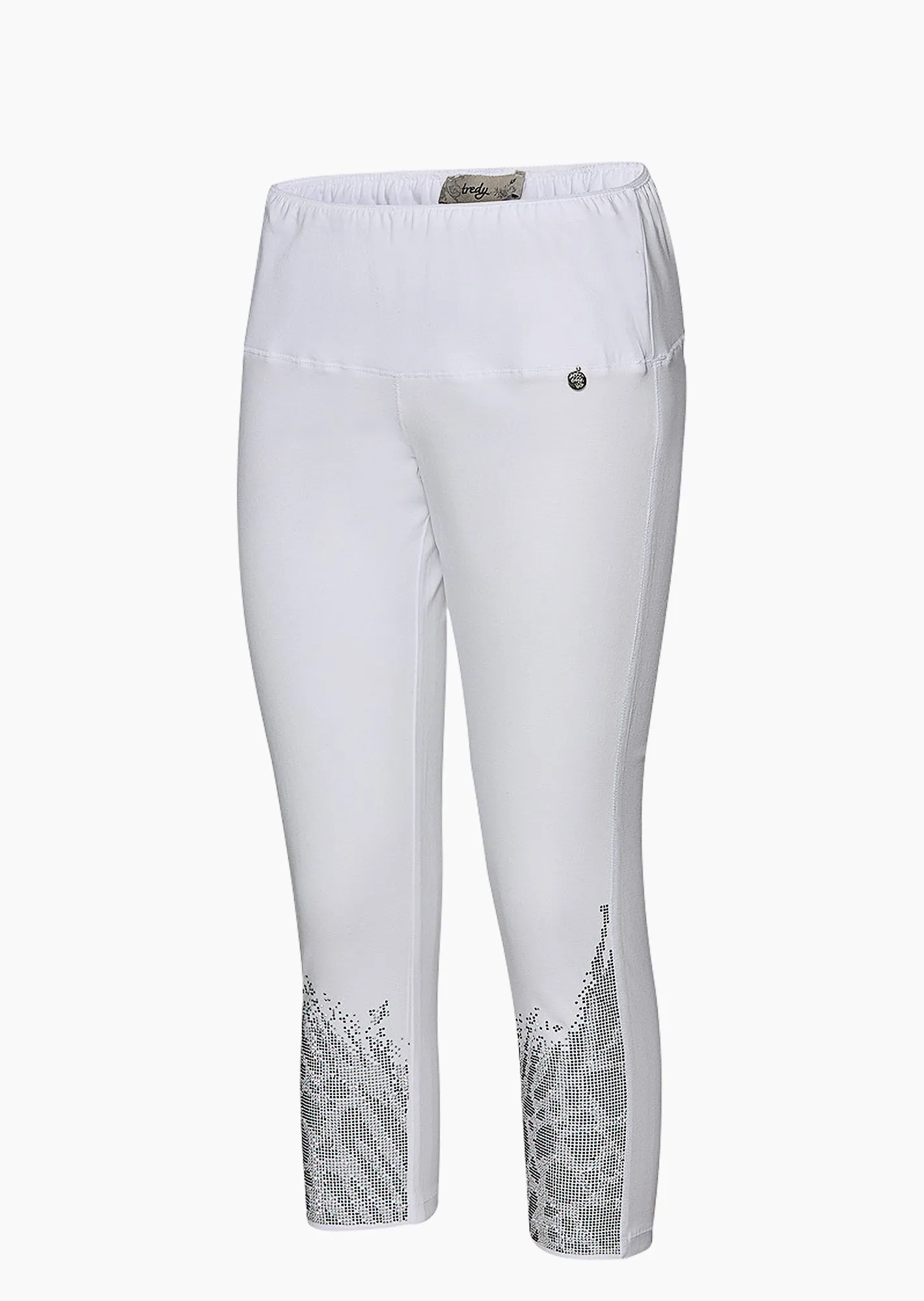 Leggings mit Ziersteinen, weiß