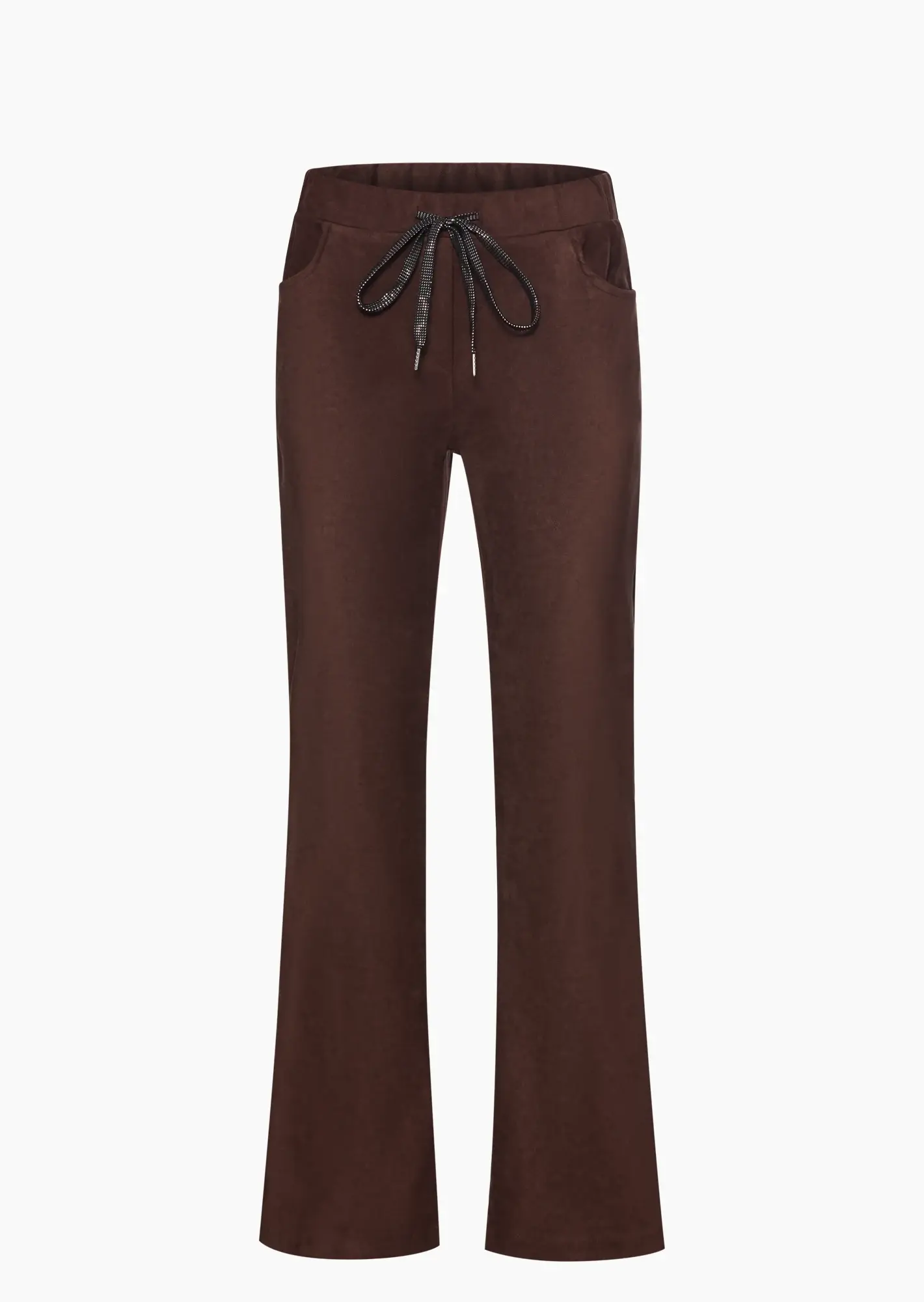 Joggpants mit Bootcut, mocca