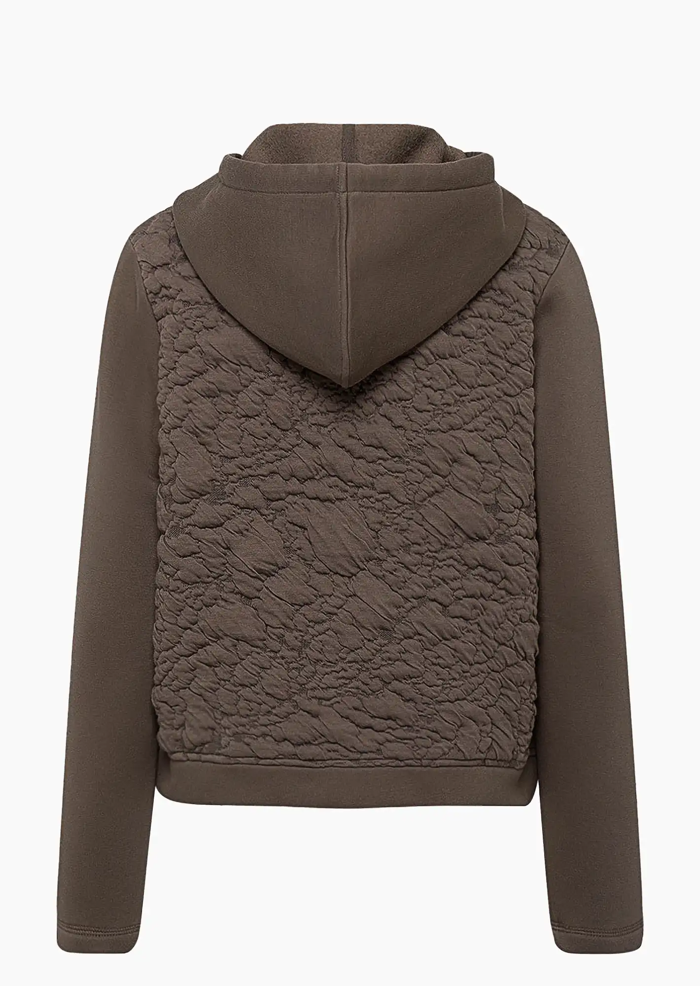 Sweatjacke mit Strukturmuster, taupe