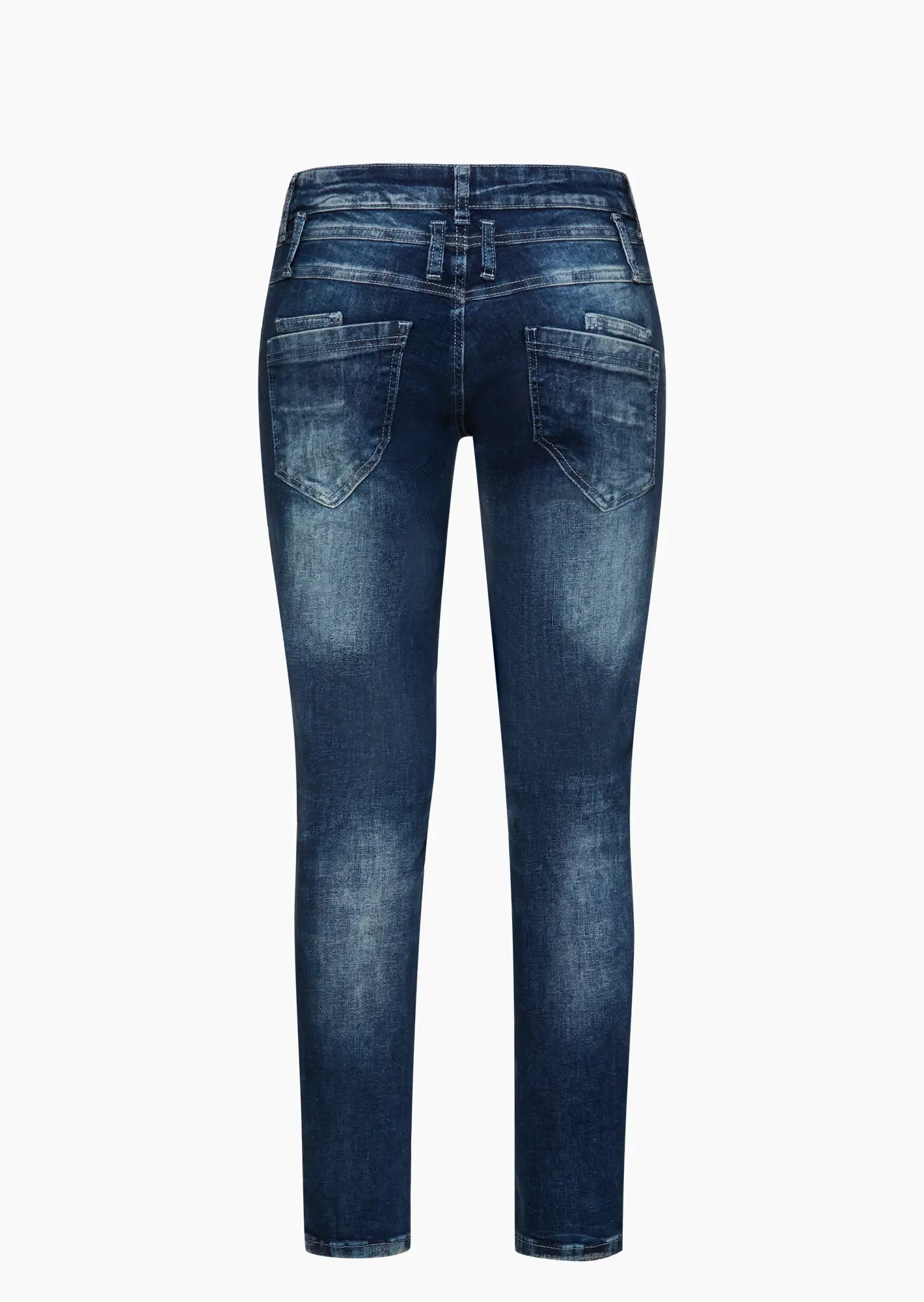 Jeans mit Ziersteinregen, blue denim