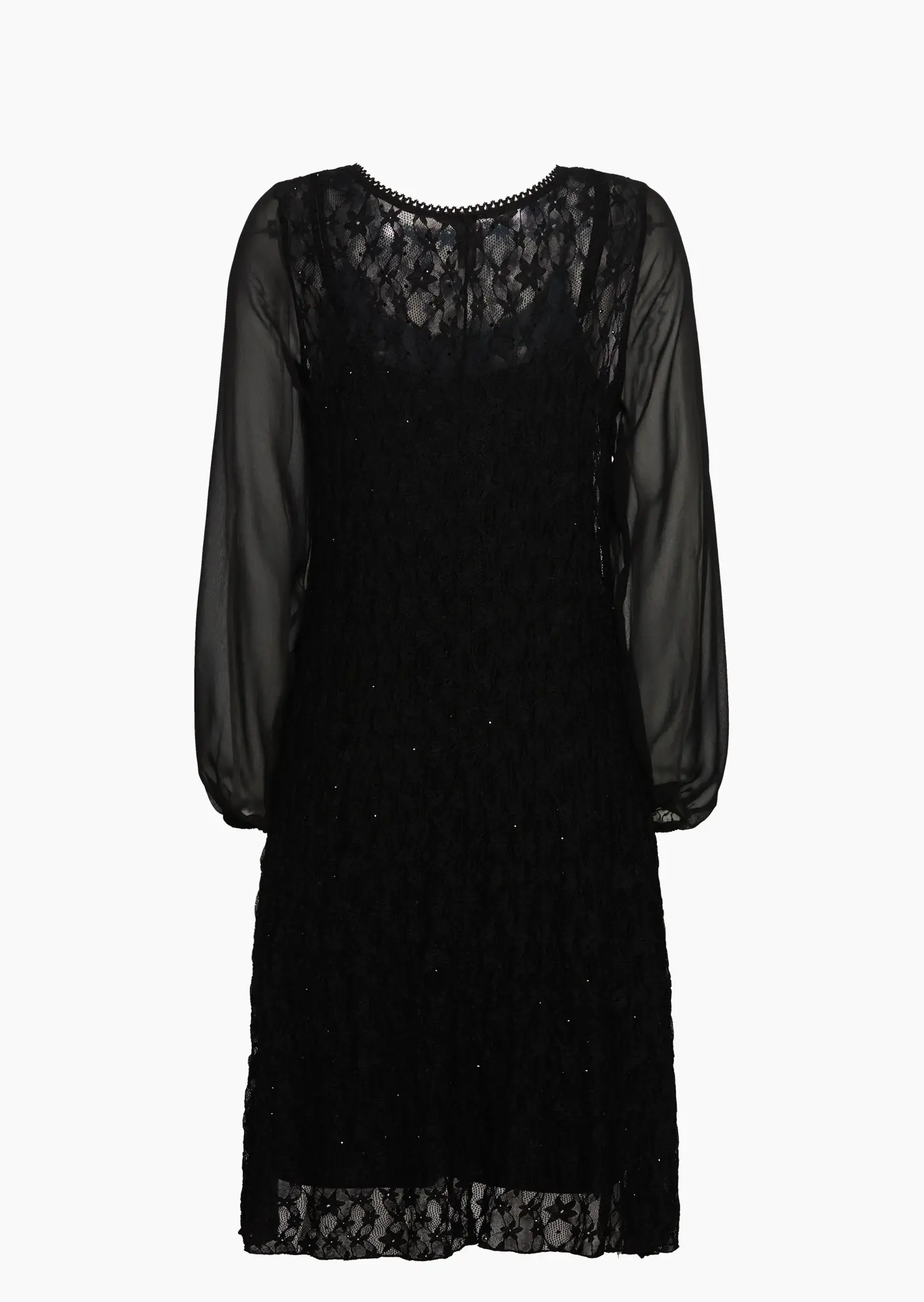 Kleid aus Spitze, schwarz