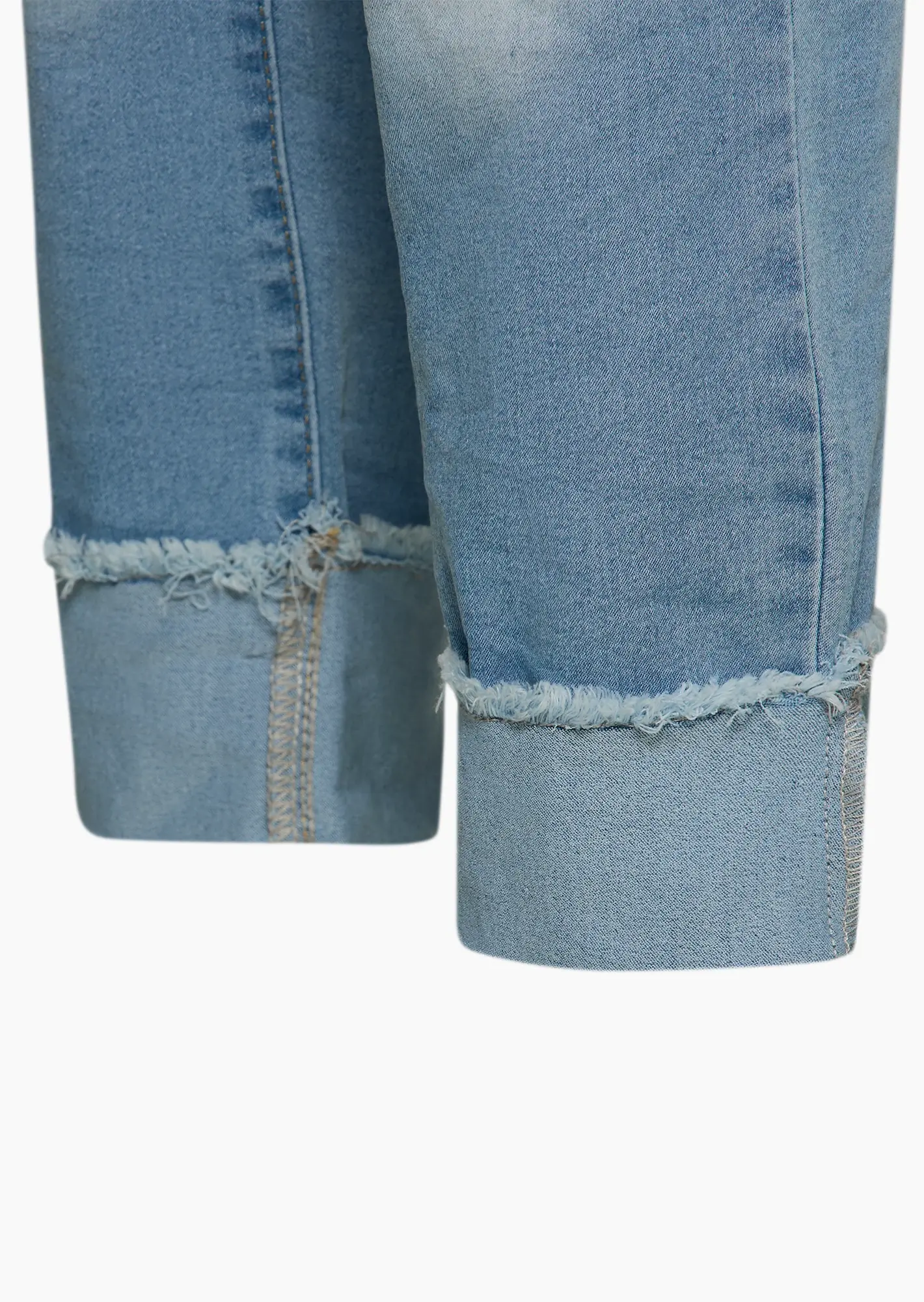 Jeggings mit Turn-up, light blue denim