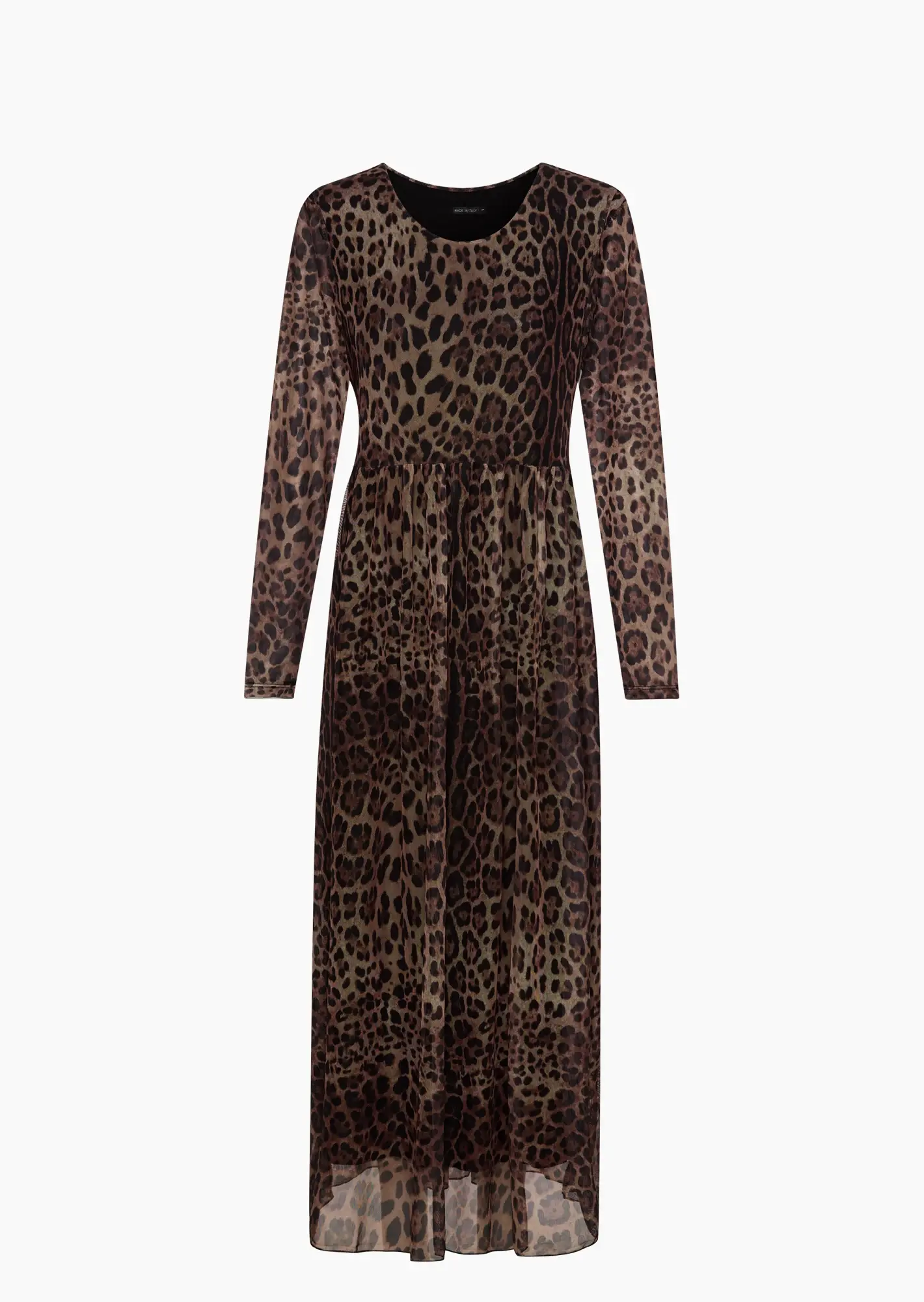 Kleid im Leo-Style, taupe