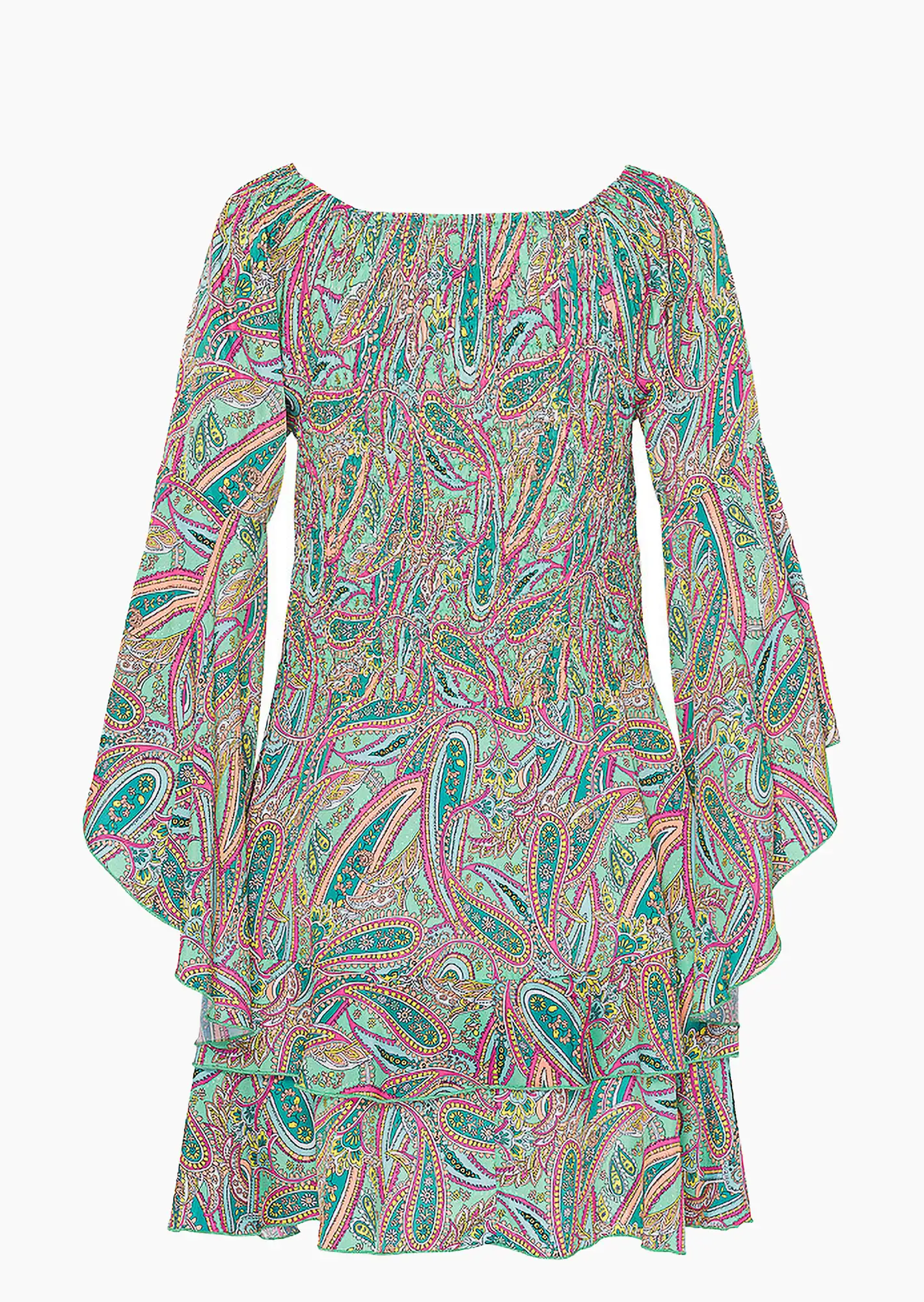 Bluse mit Volant, jade
