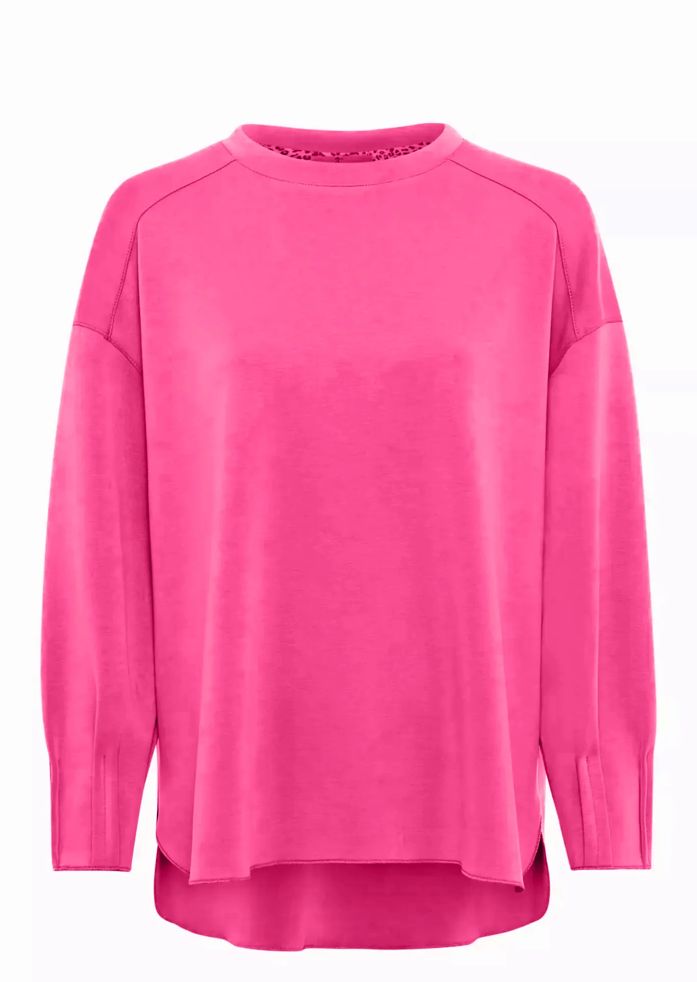 Sweatpullover mit Ziernähten, pink