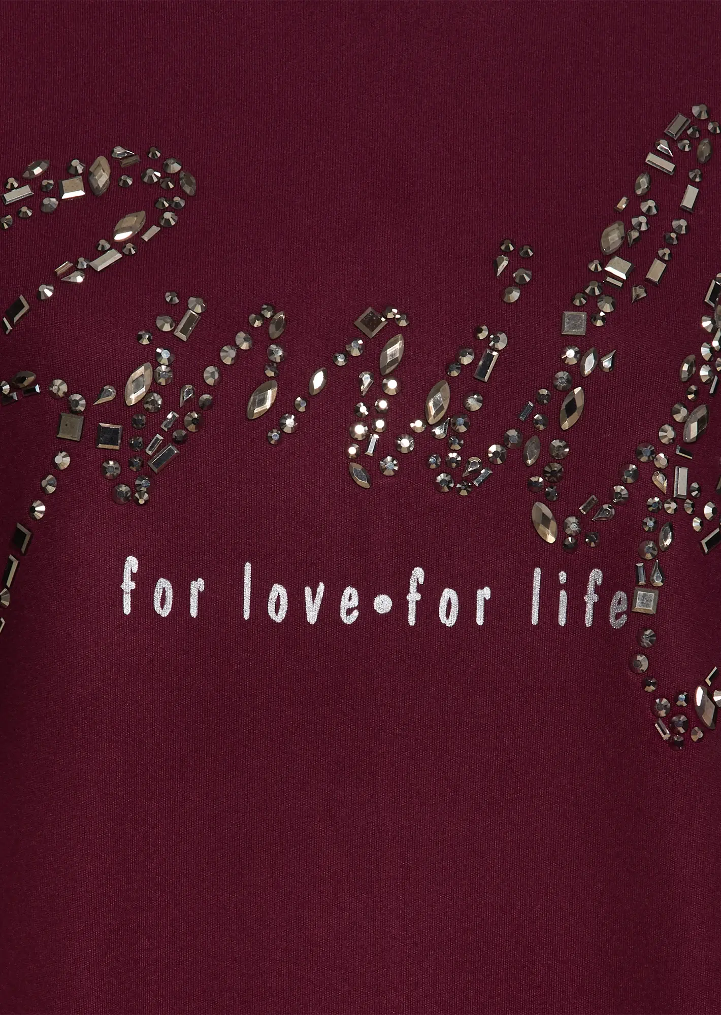 Langarmshirt 'Smile', burgund