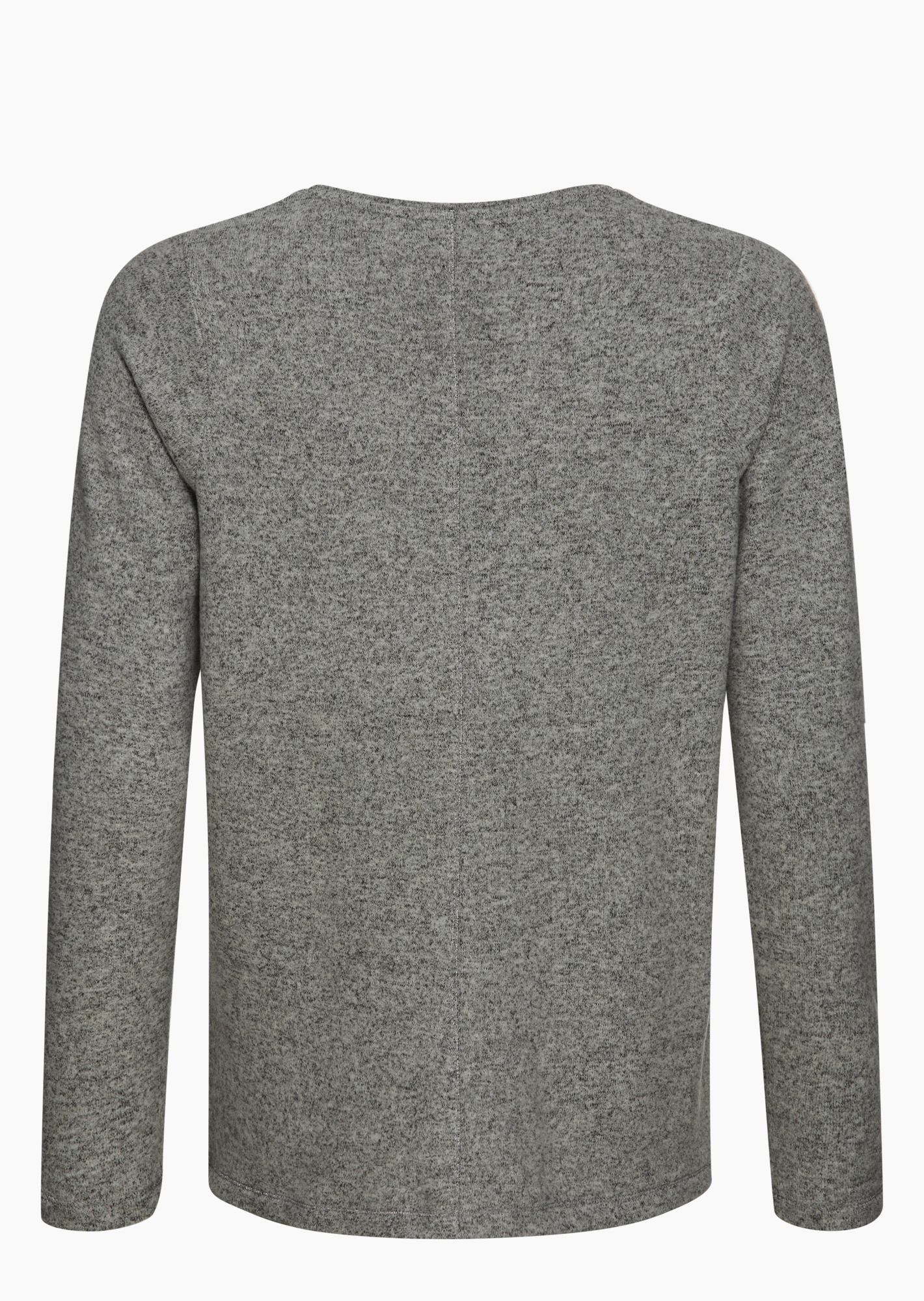 Langarmshirt kuschelig, silber-melange