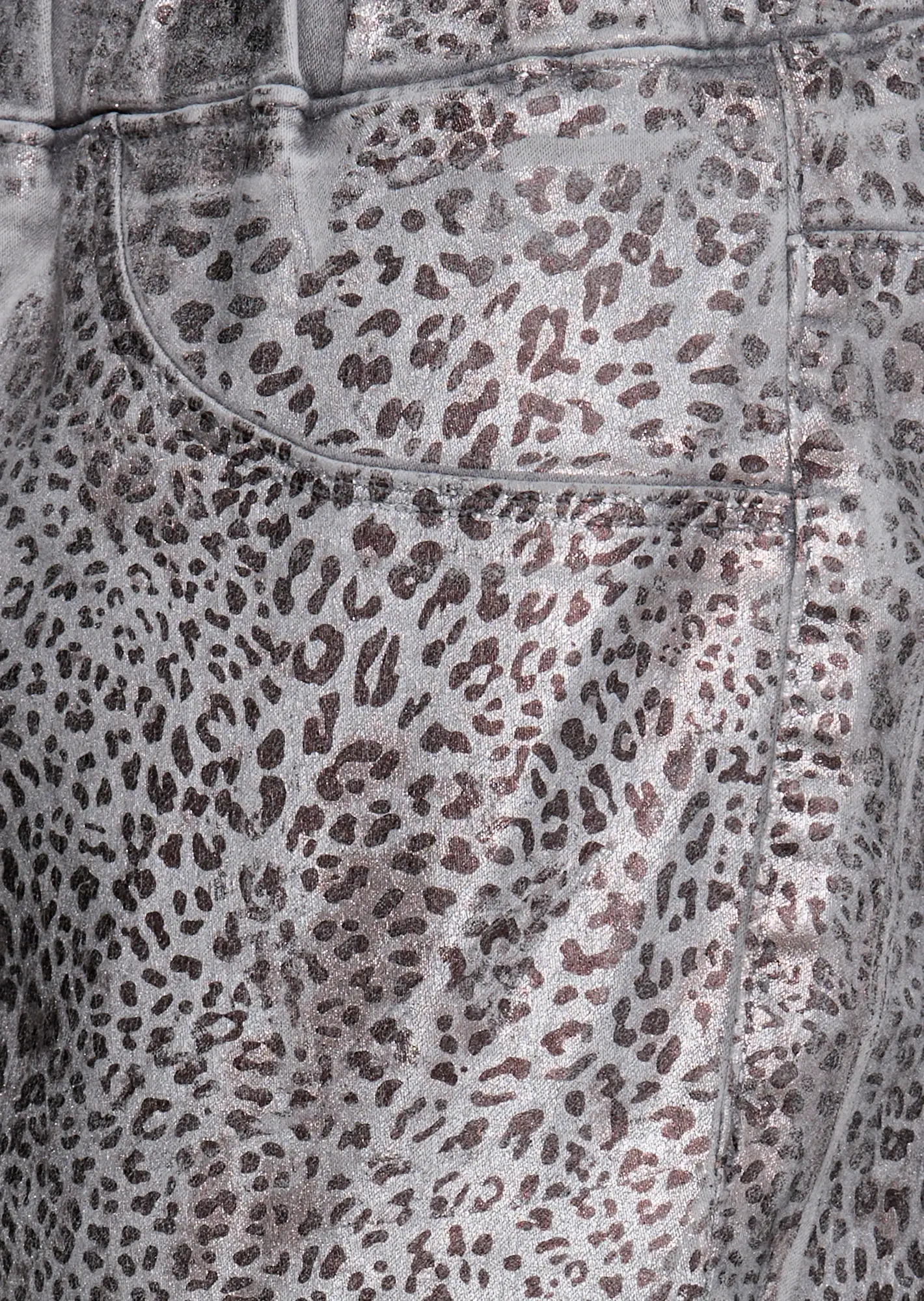 Jeggings im Leo-Look, light grey