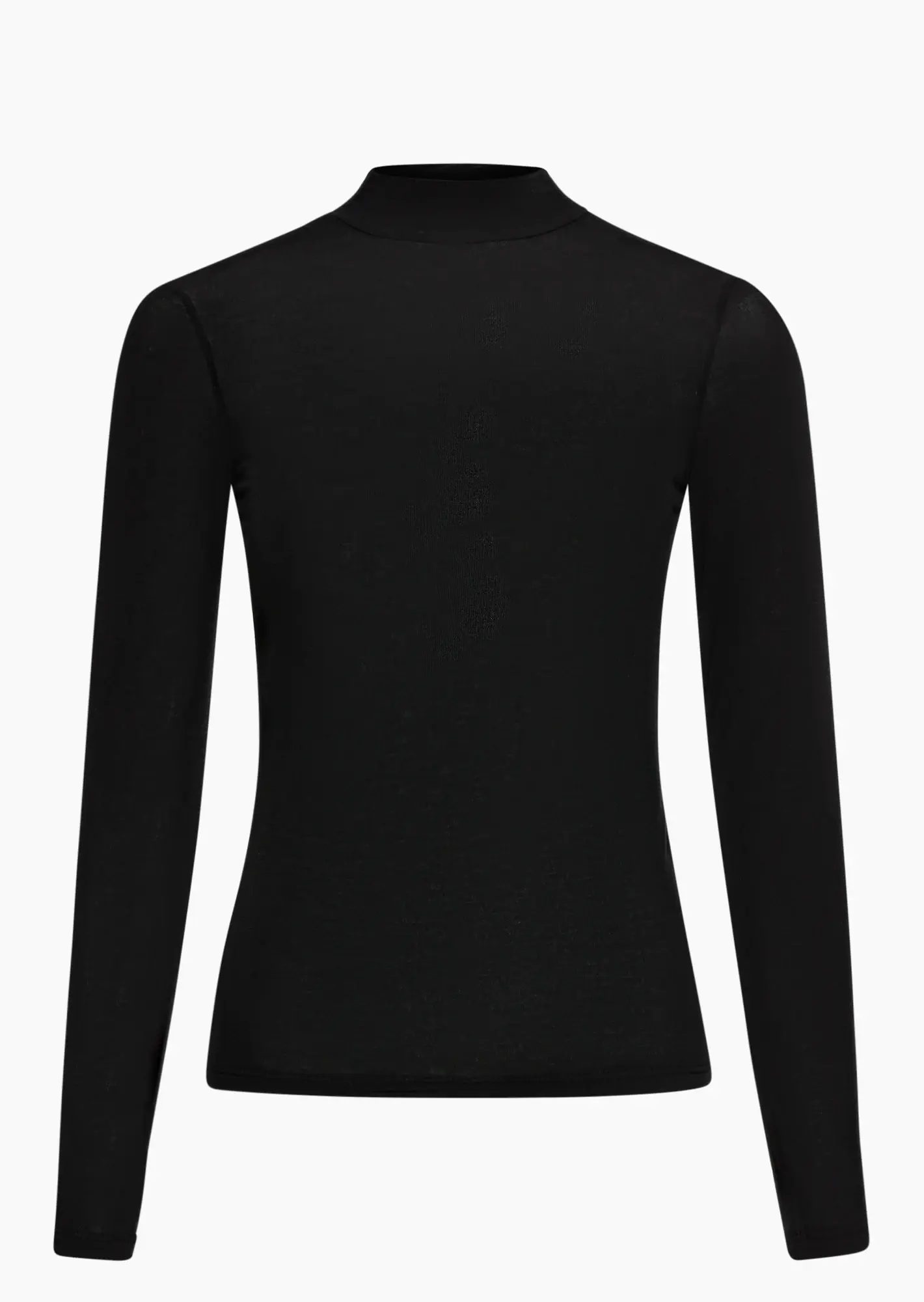 elegantes Shirt mit Turtleneck, schwarz