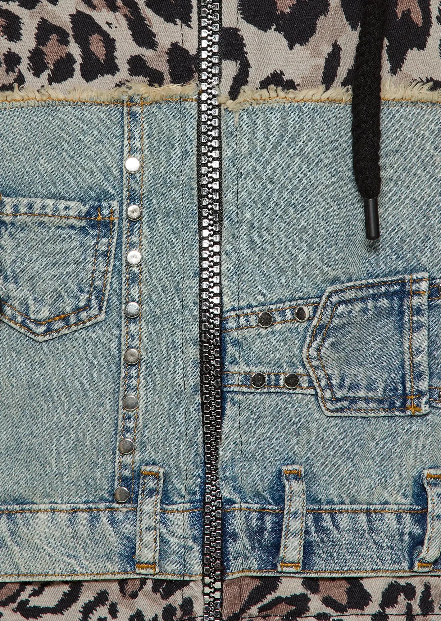 Jeansjacke im Leostyle, crema