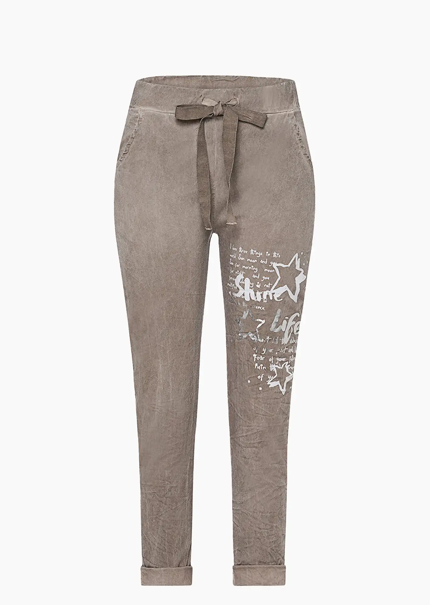 Joggpants mit Lettering, pepper