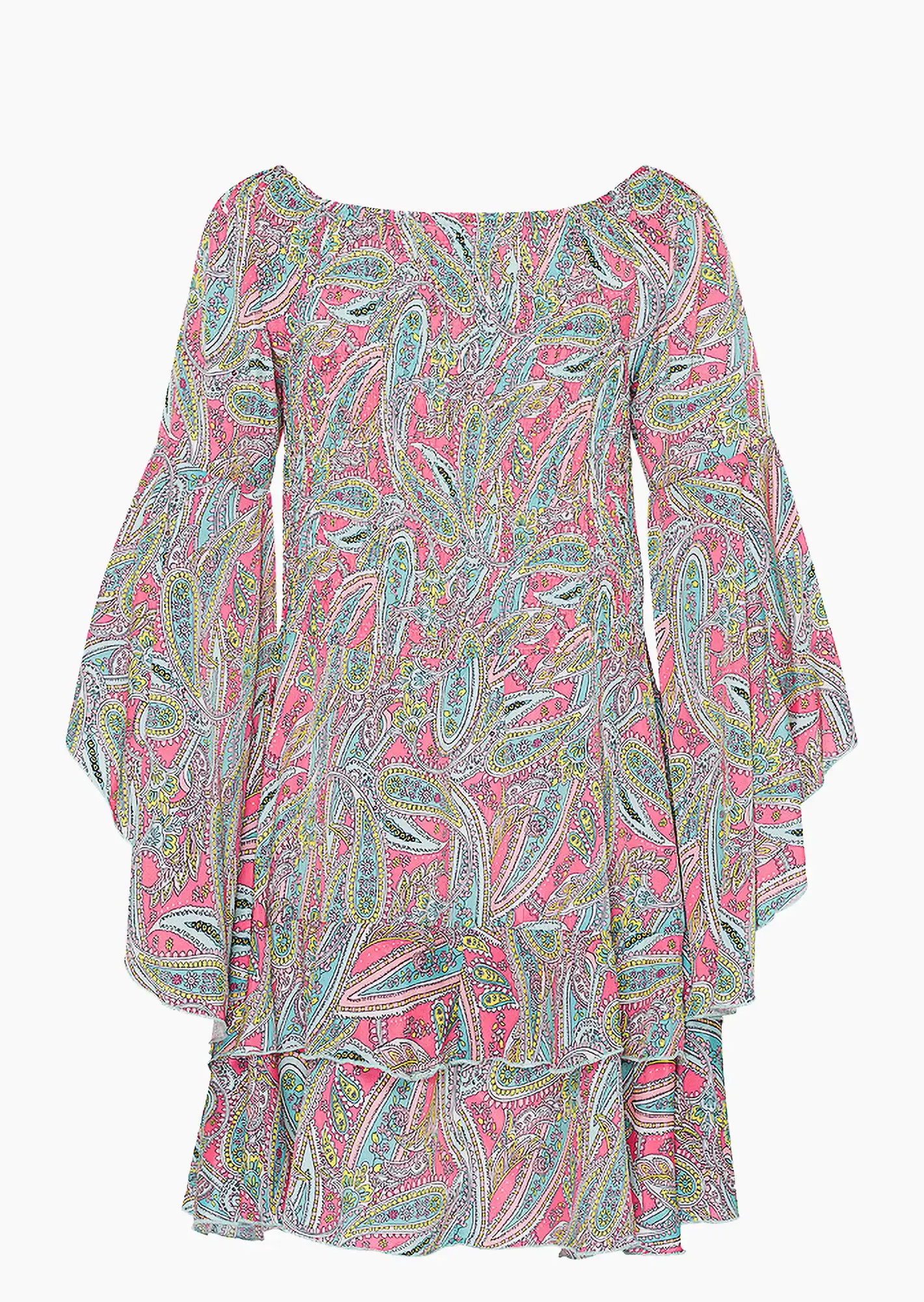 Bluse mit Volant, bunt