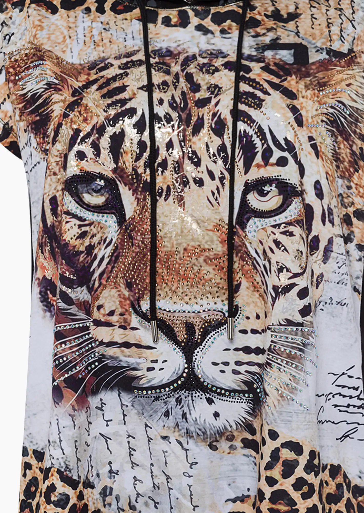Shirt mit Leopard, schwarz