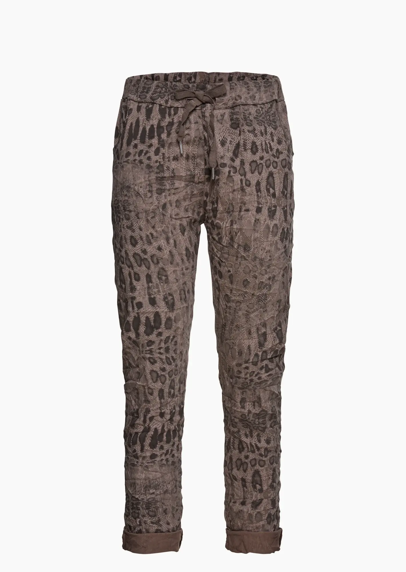 Joggpants im Alloverprint, taupe