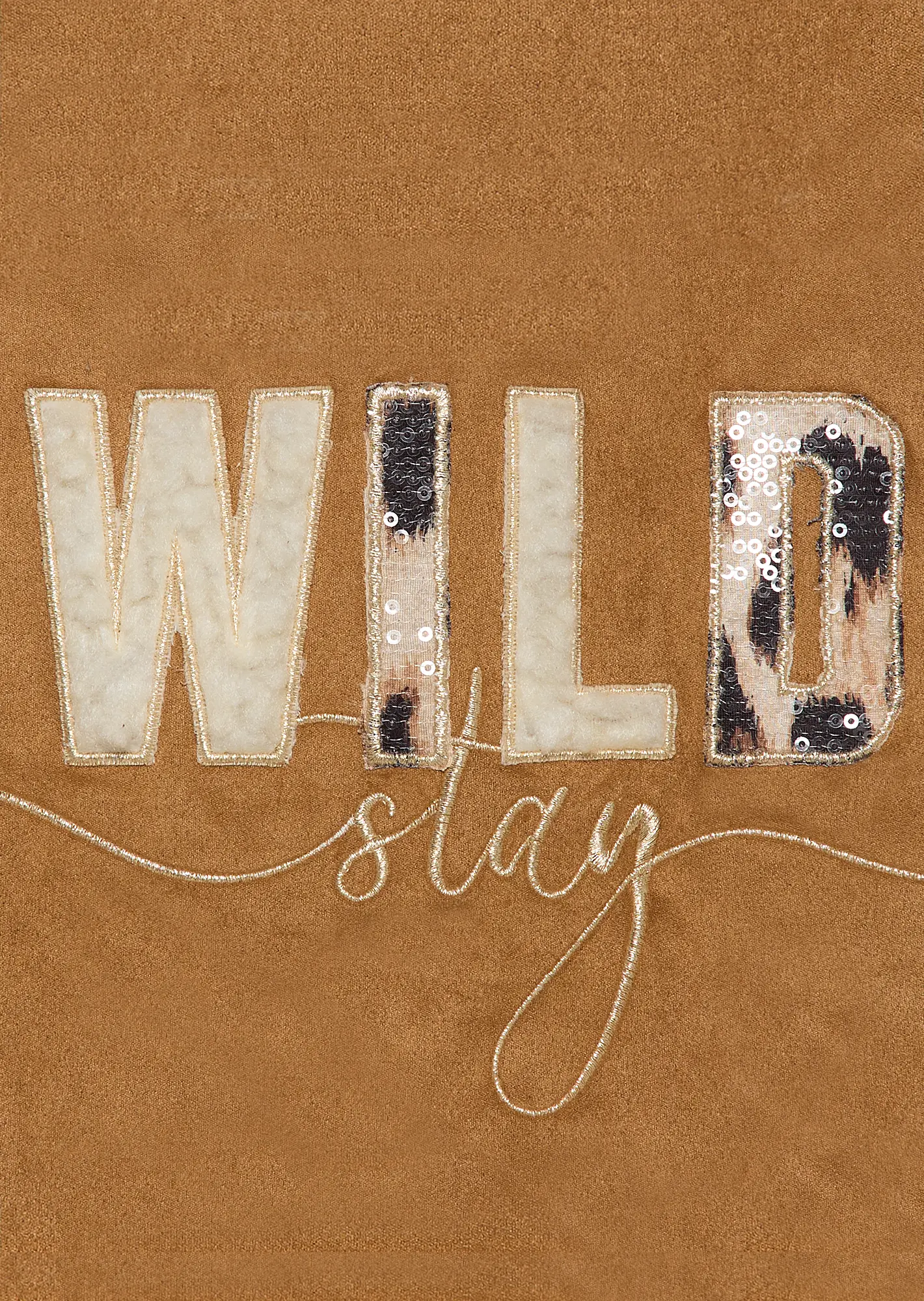 Bluse in Suede-Optik, cappuccino