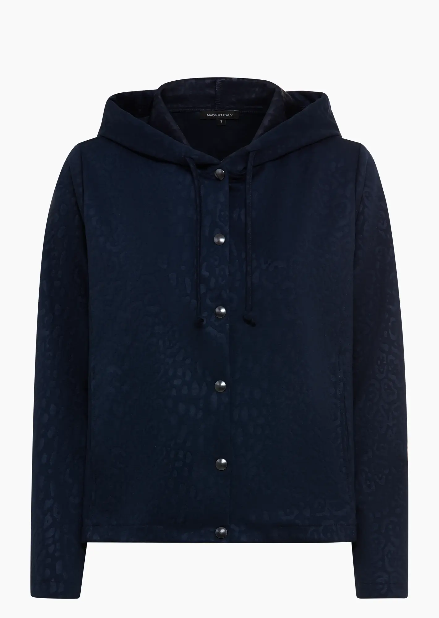 Sweatjacke mit Leoprägung, navy