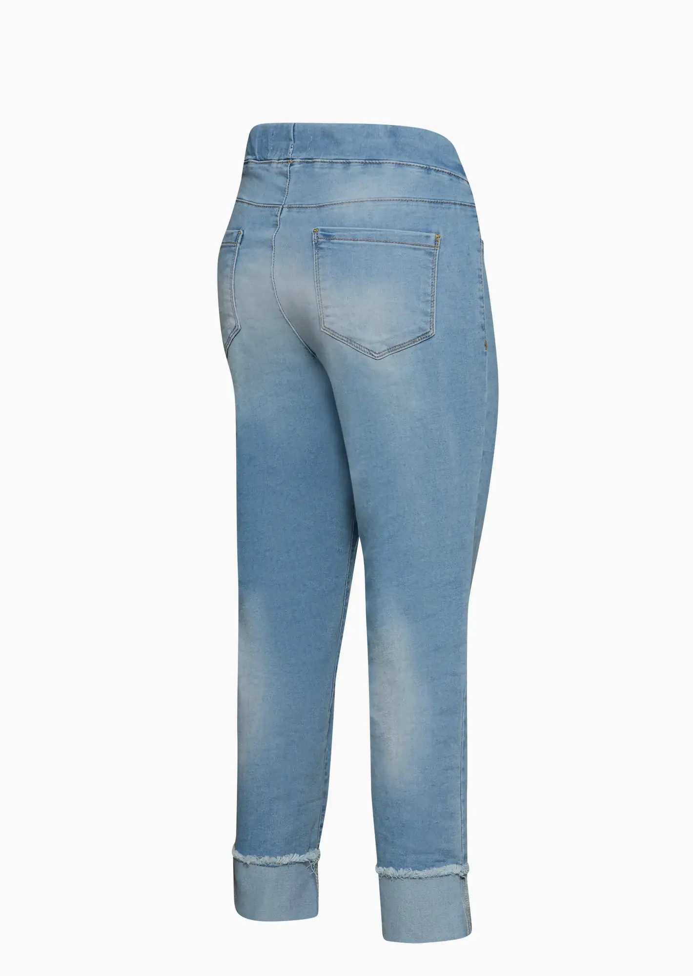 Jeggings mit Turn-up, light blue denim