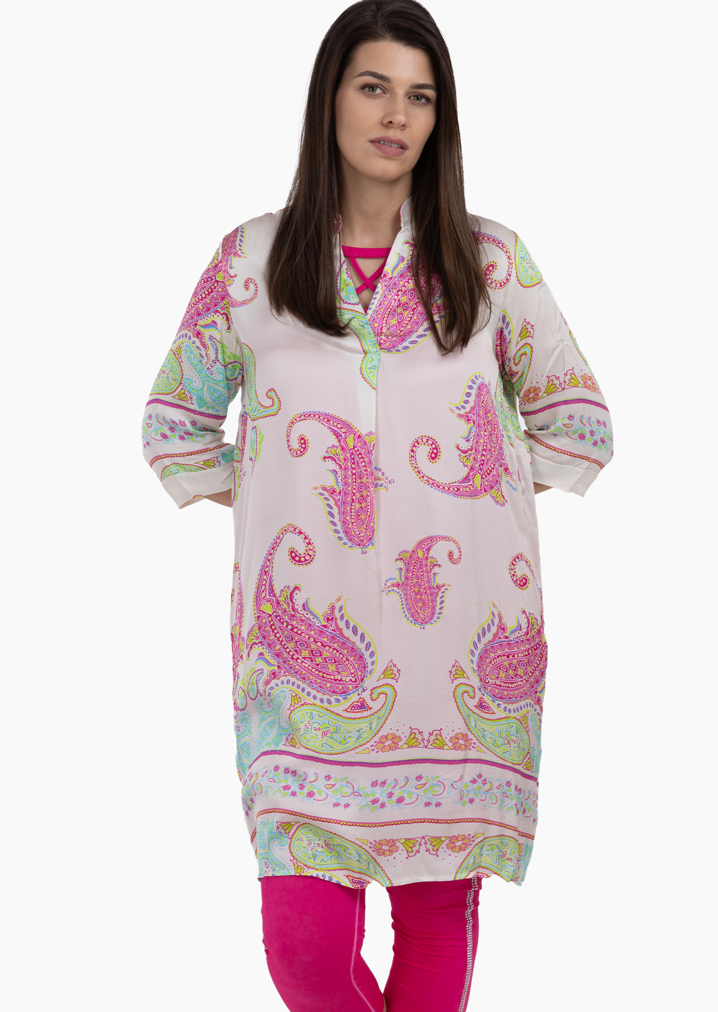 Kleid gemustert, offwhite