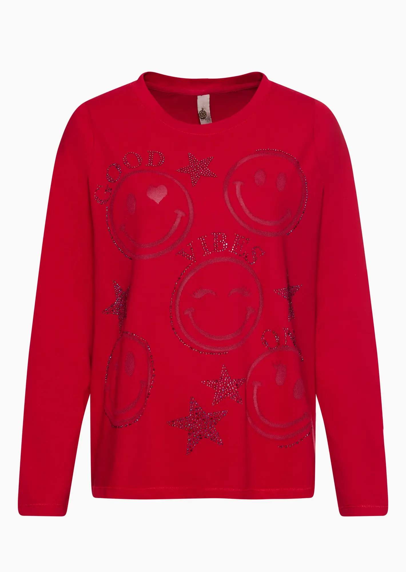 Langarmshirt 'Good vibes', tredyrot