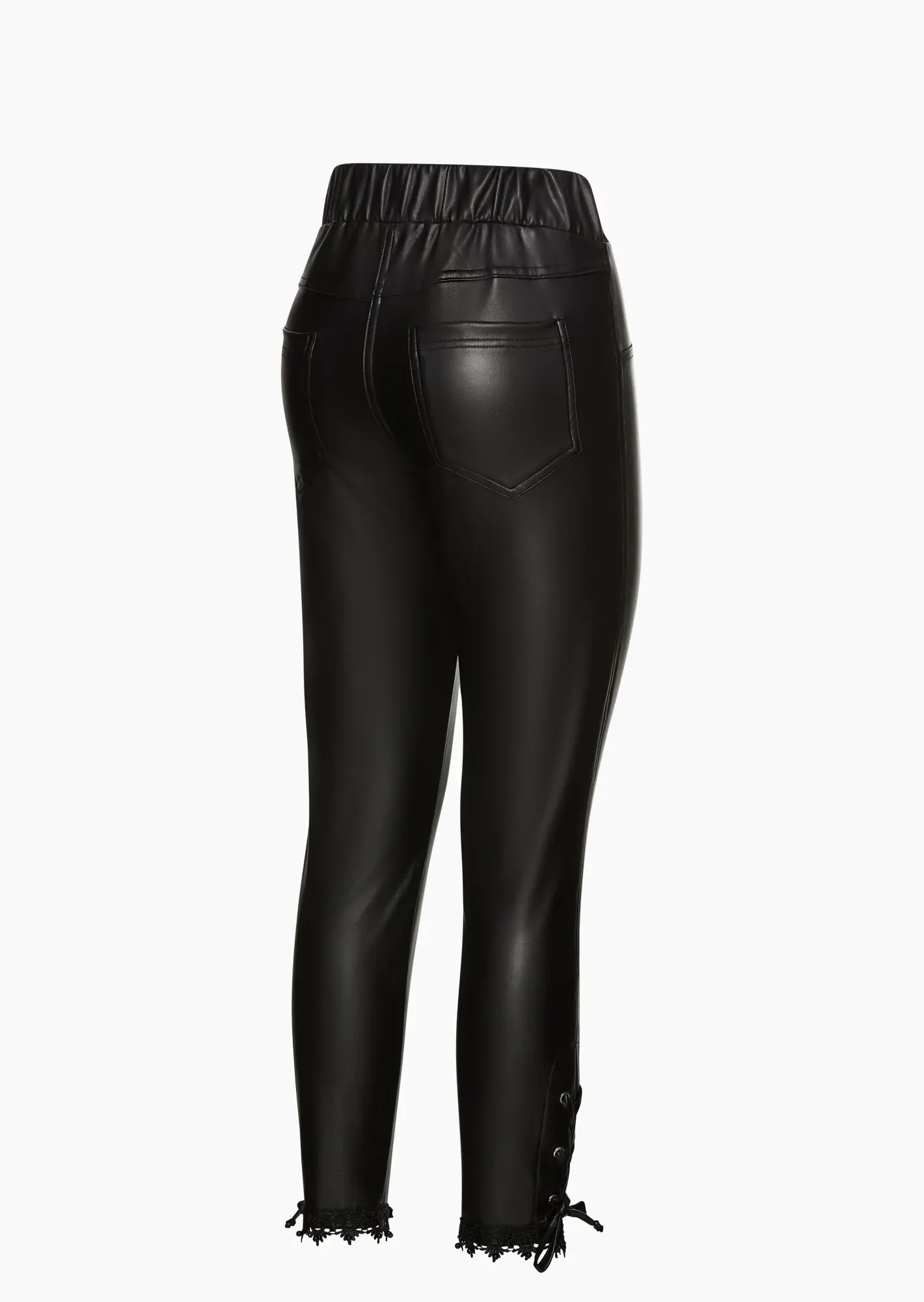 Leggings mit Spitze, schwarz