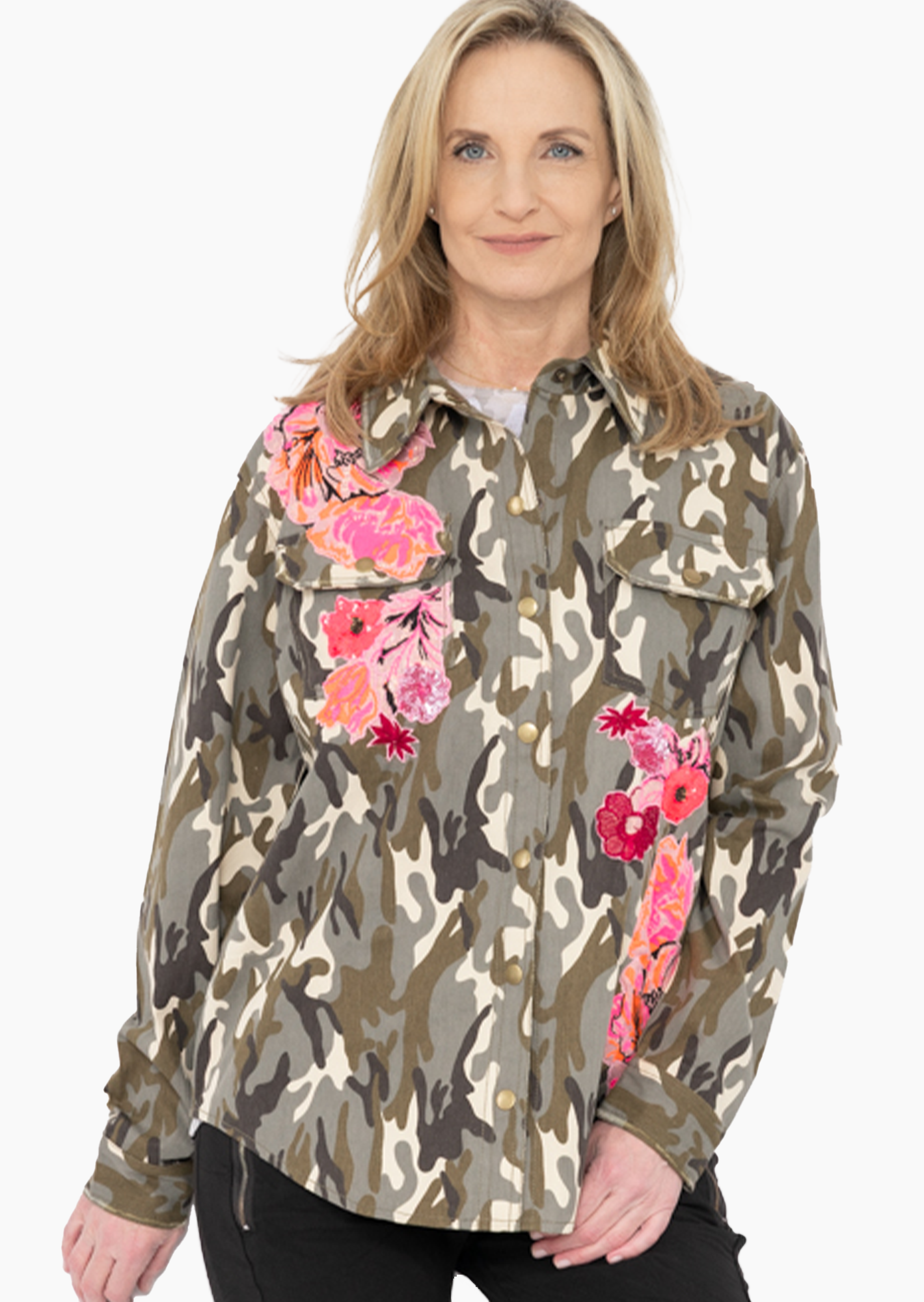 Jeansjacke im Camouflage-Style, camouflage