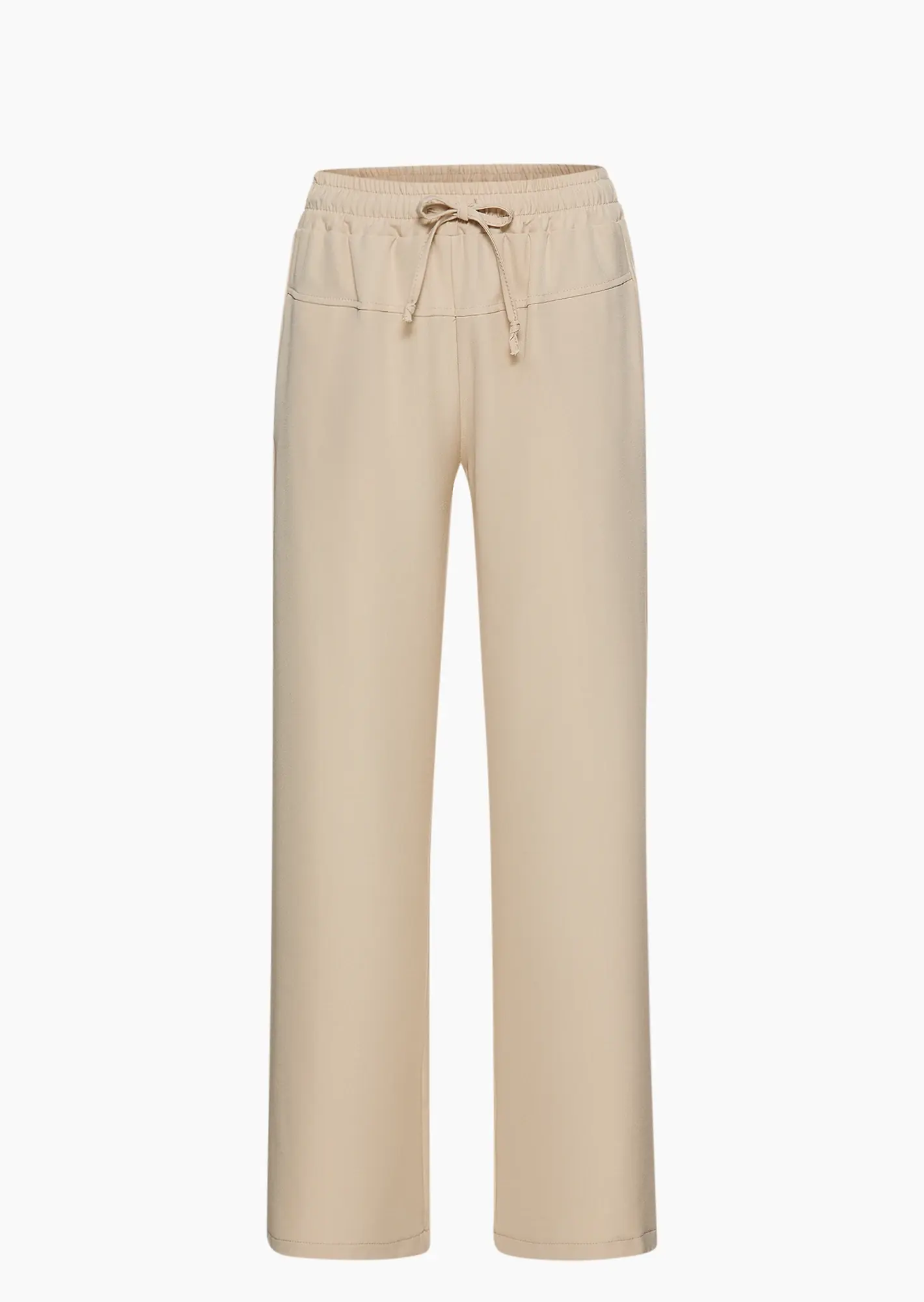 Wide Leg mit Bügelfalte, crema