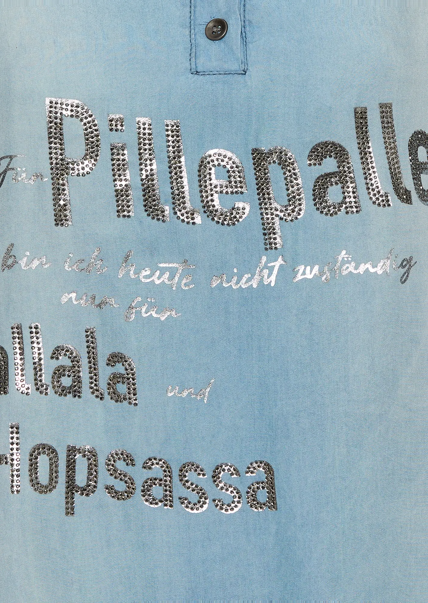 Bluse 'Pillepalle', bleached denim