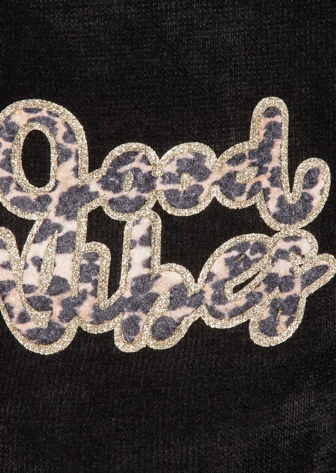 Sweatjacke 'Good vibes', schwarz