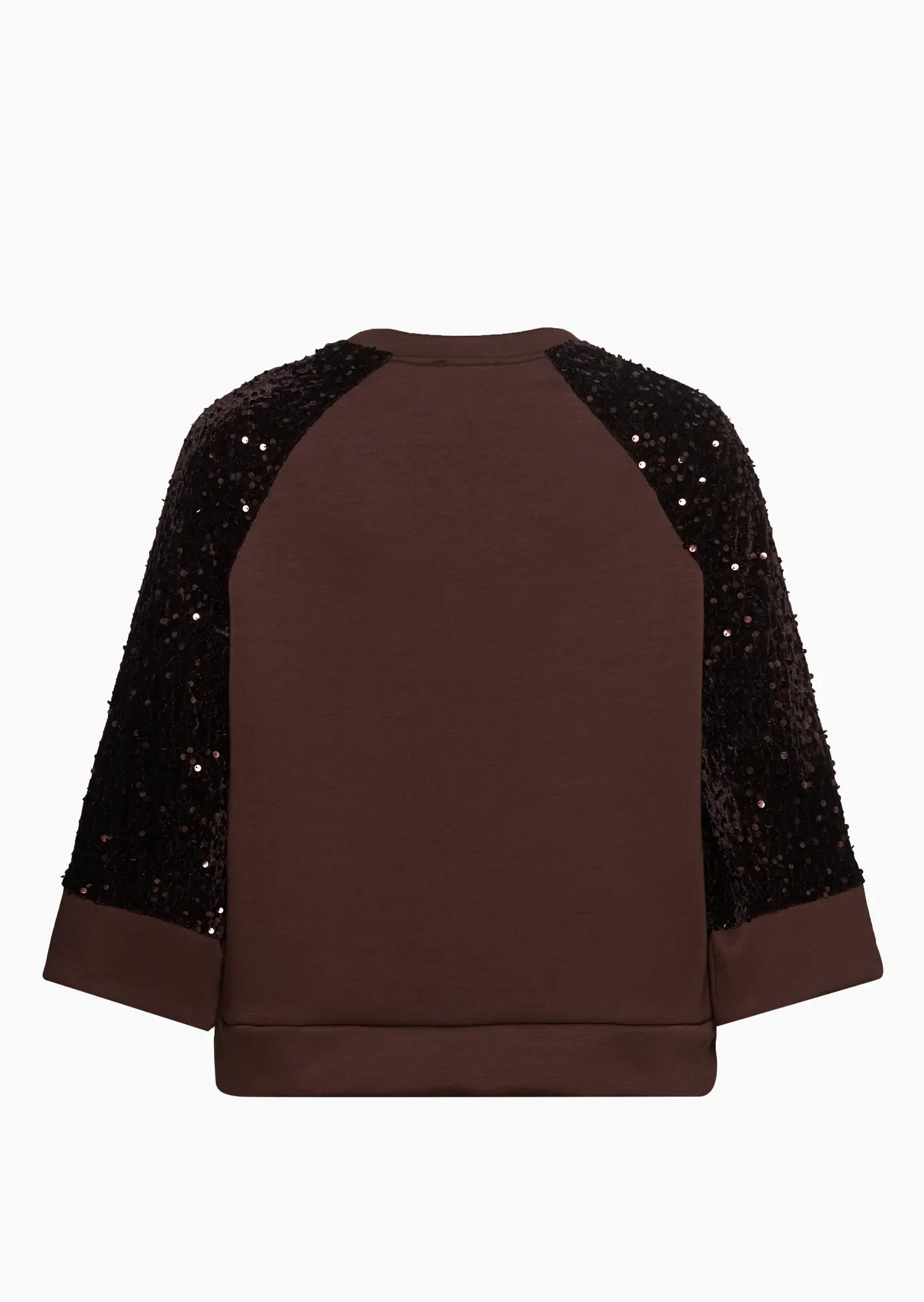 Sweatpullover mit Pailletten, mocca