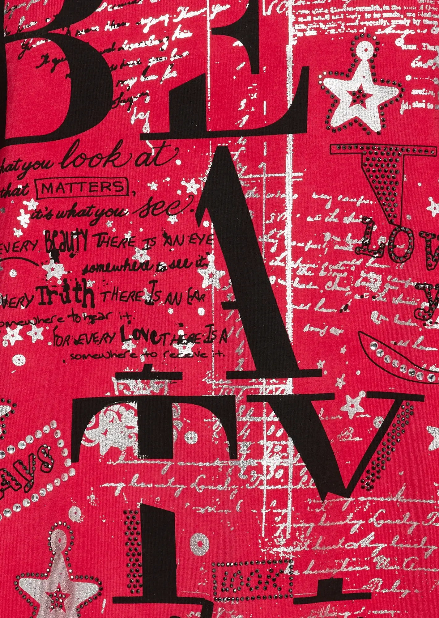 Langarmshirt 'Beauty', tredyrot