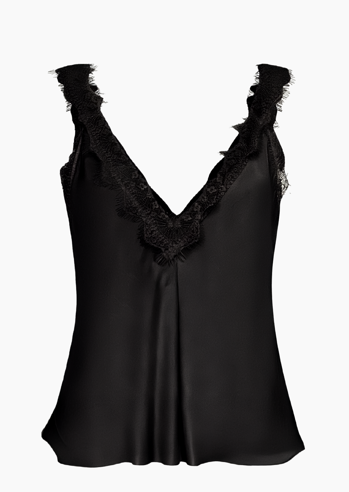kurzes Top aus Viskose-Satin, schwarz