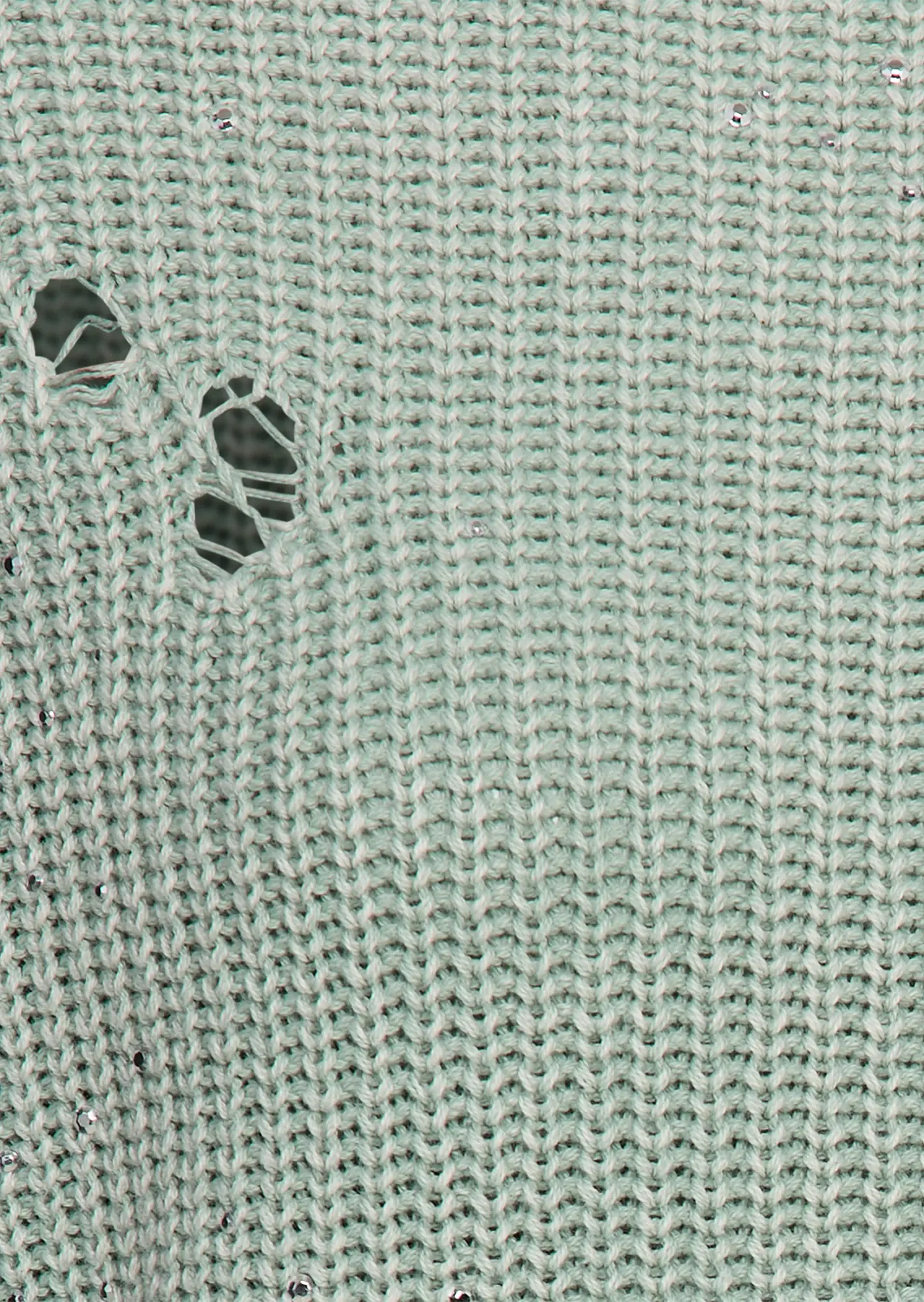Strickpullover destroyed, salbei