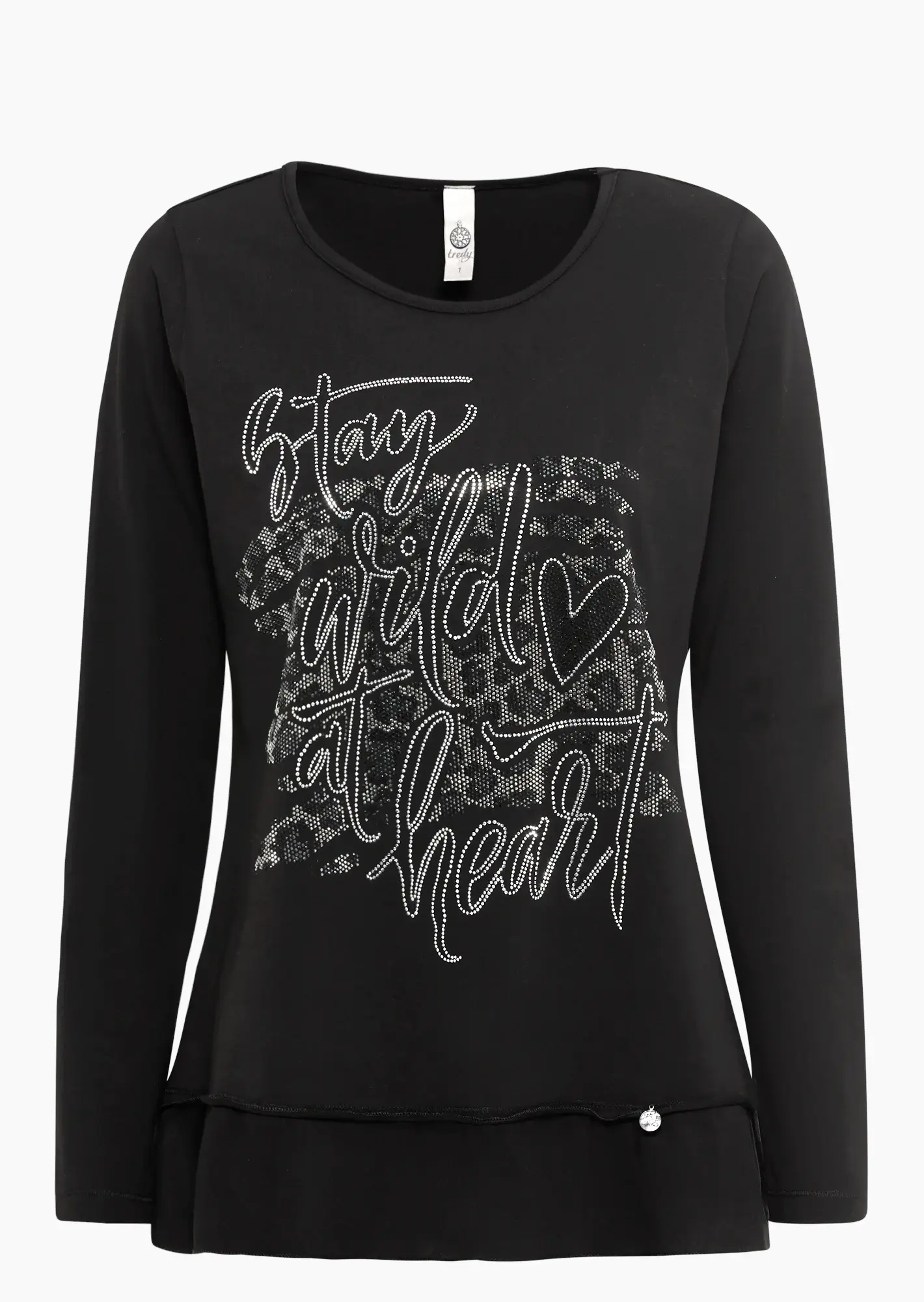 Shirt 'Stay wild', schwarz