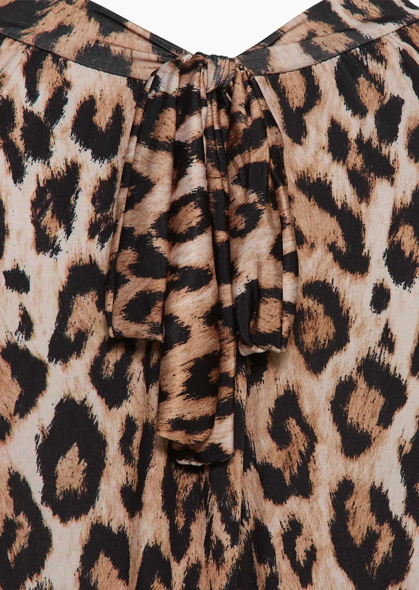 Midi-Kleid im Animalprint, cappuccino-schwarz