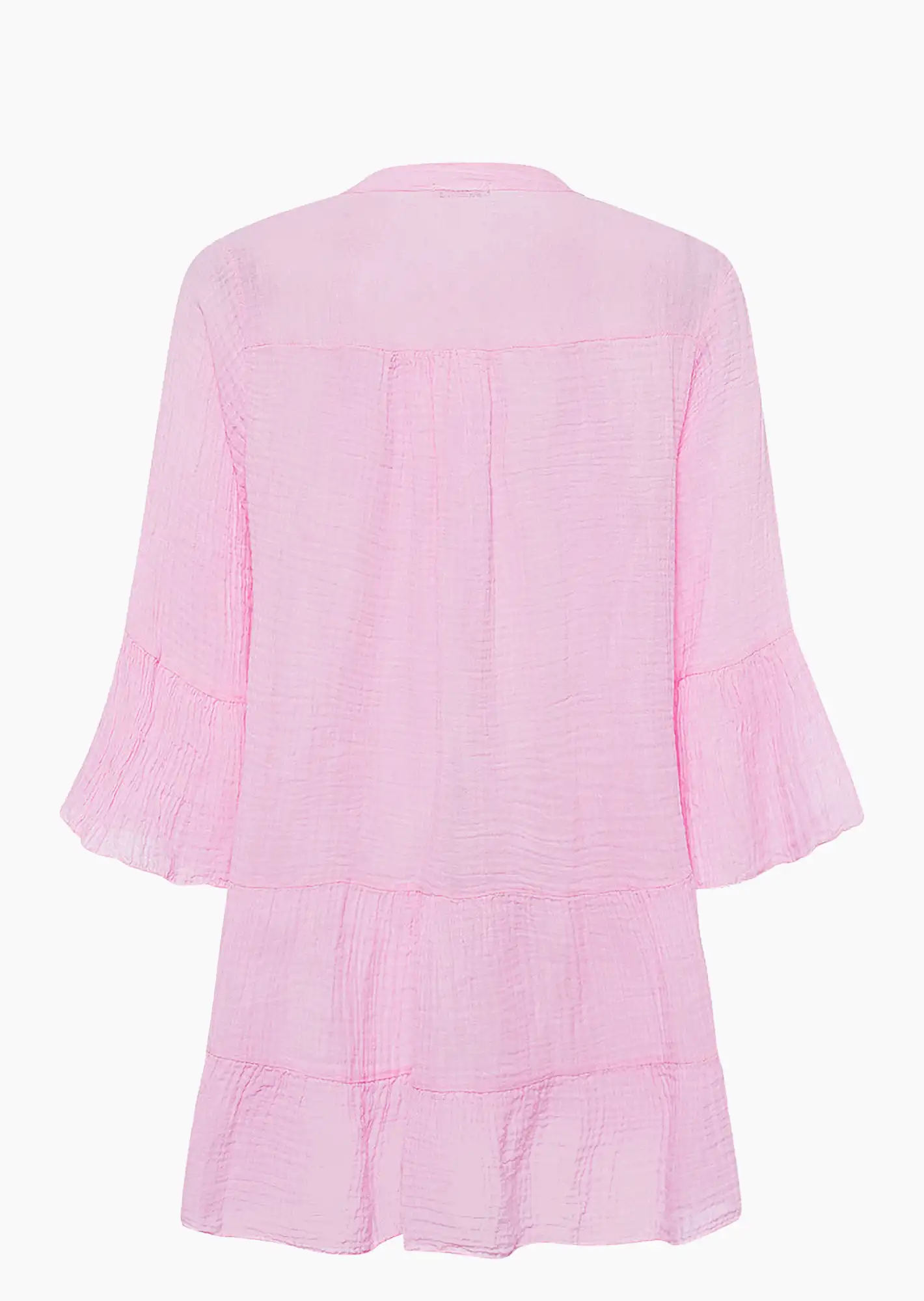 Bluse aus Musselin, pink fluro