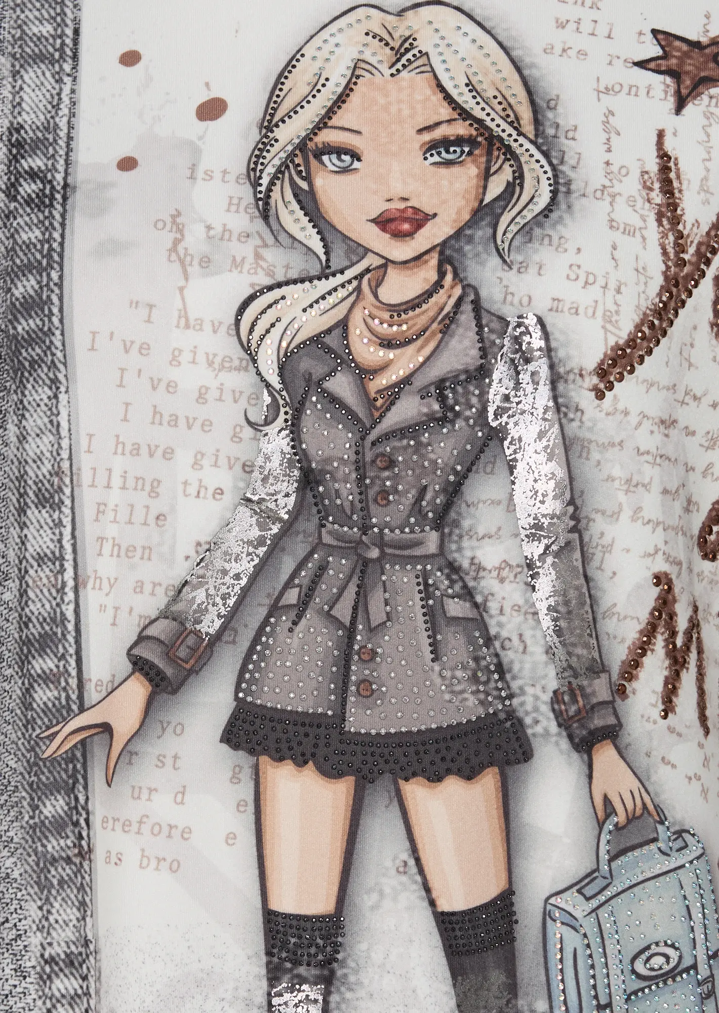 Langarmshirt 'You´re mine', crema