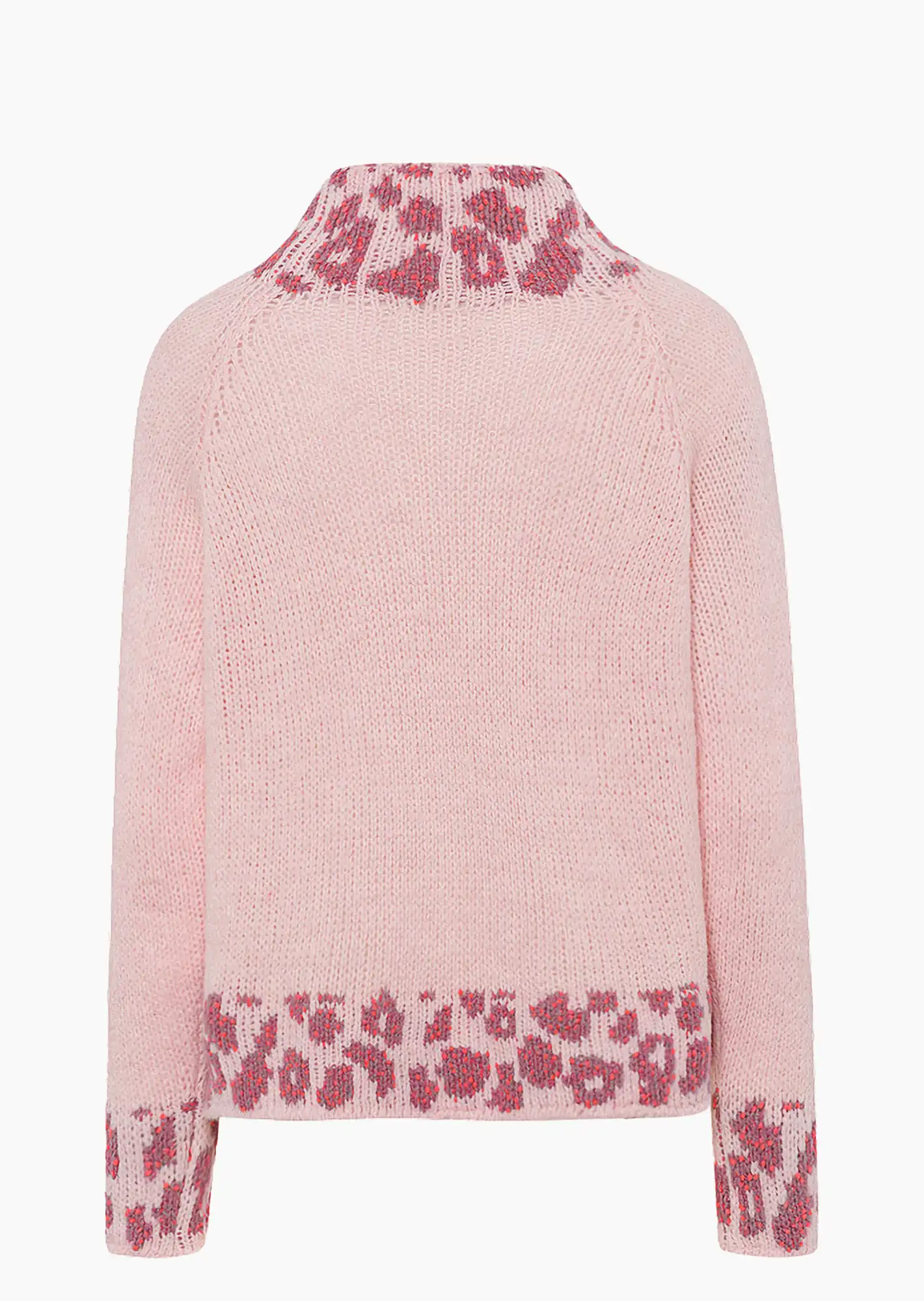 Strickpullover mit Rollkragen, rosenholz