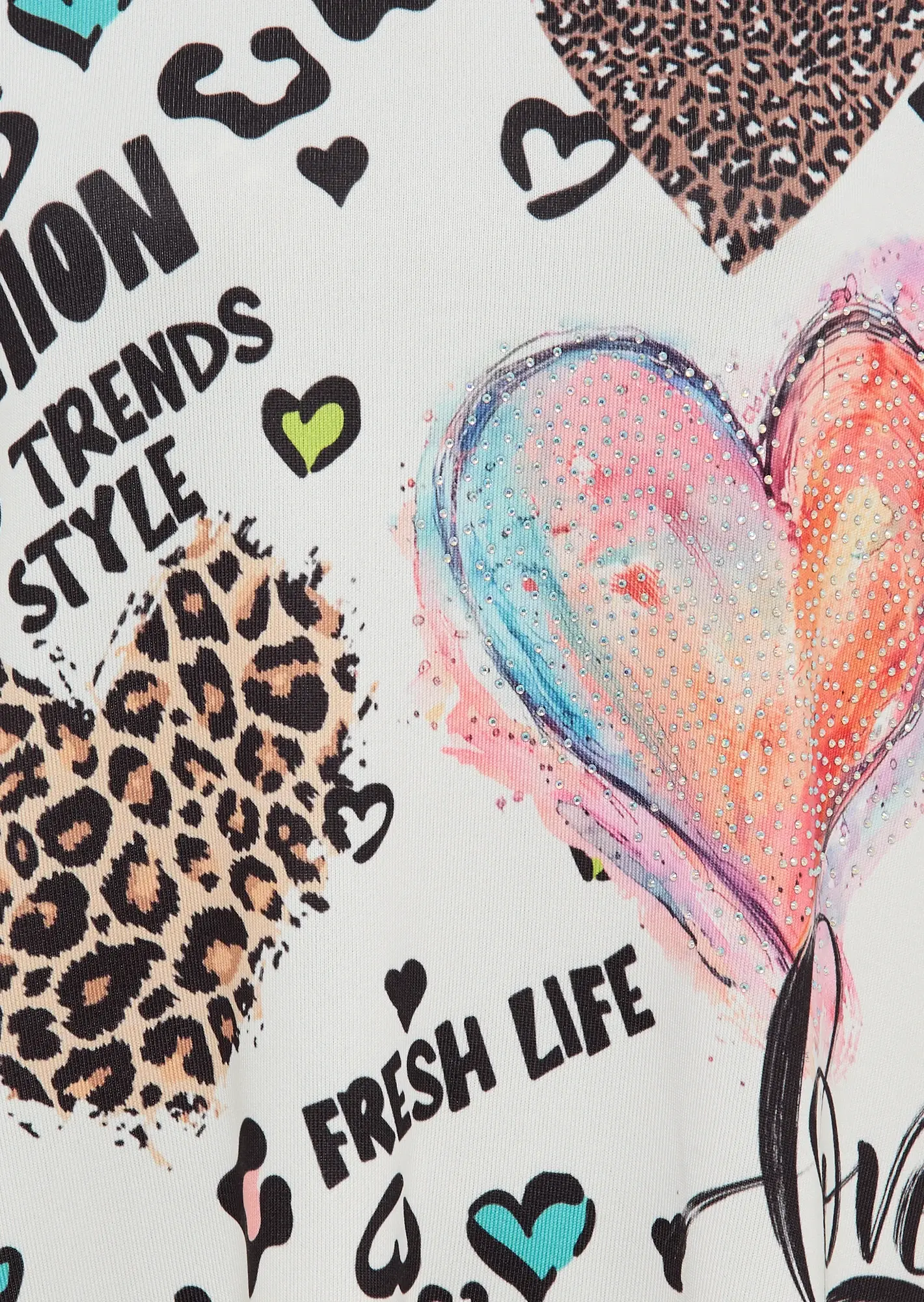 Shirt im Alloverprint, offwhite