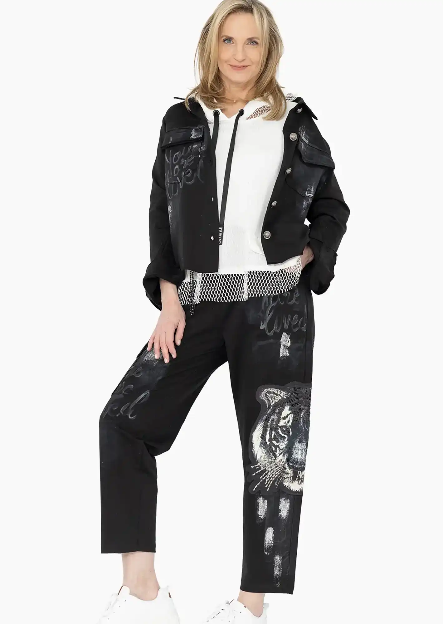 Cargohose 'You are loved', schwarz