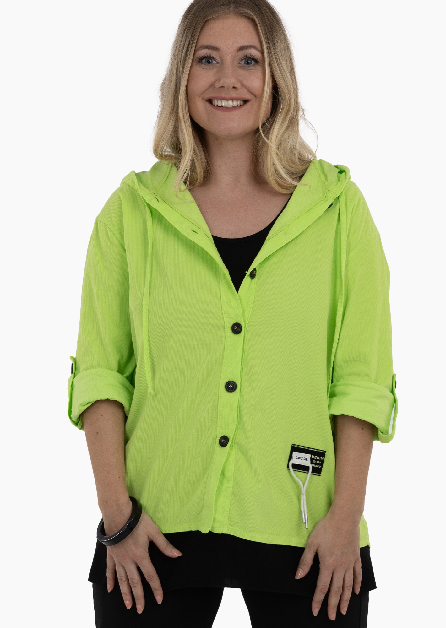 Cordhemd mit Kapuze, 