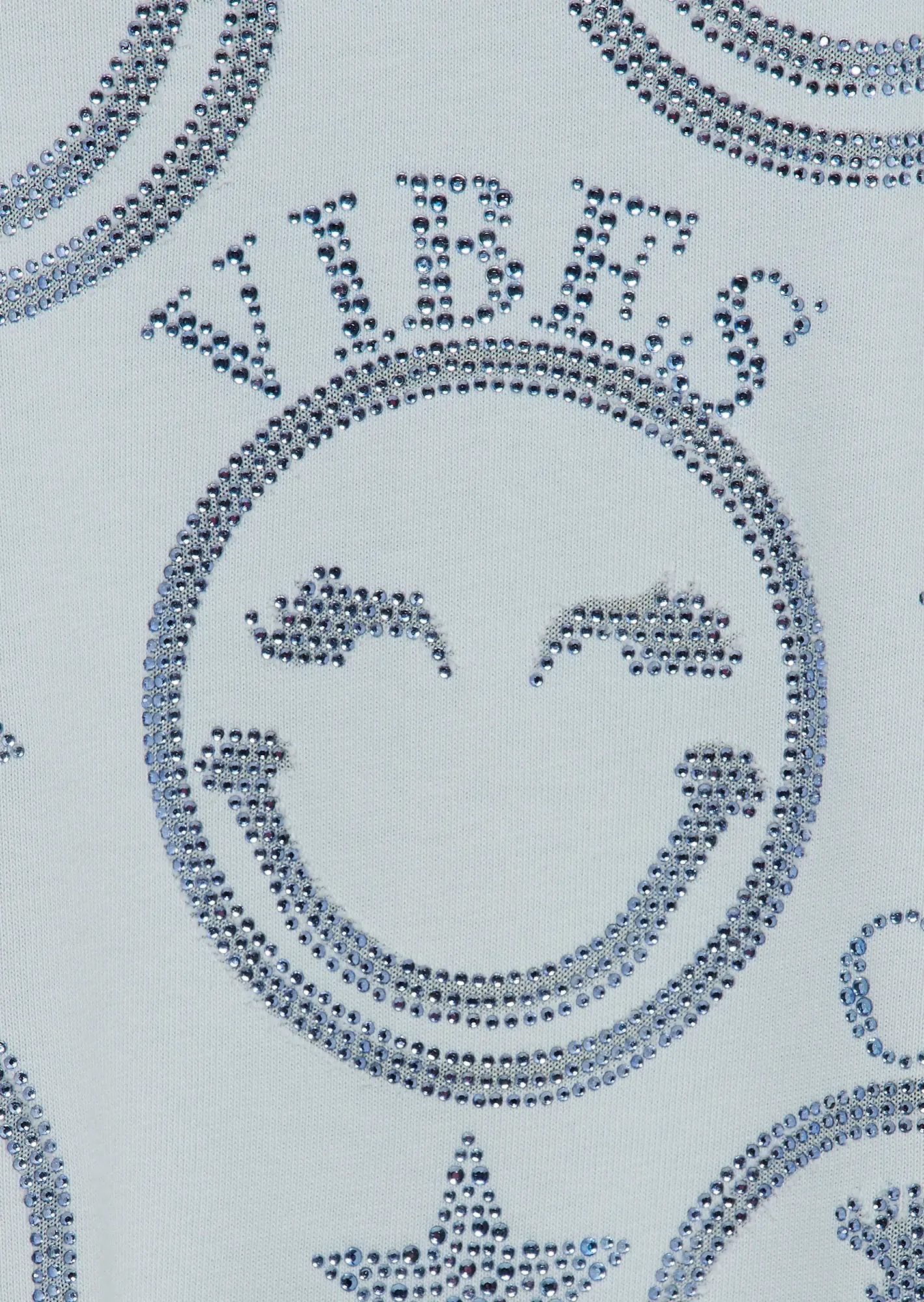 Langarmshirt 'Good vibes', eiskristall