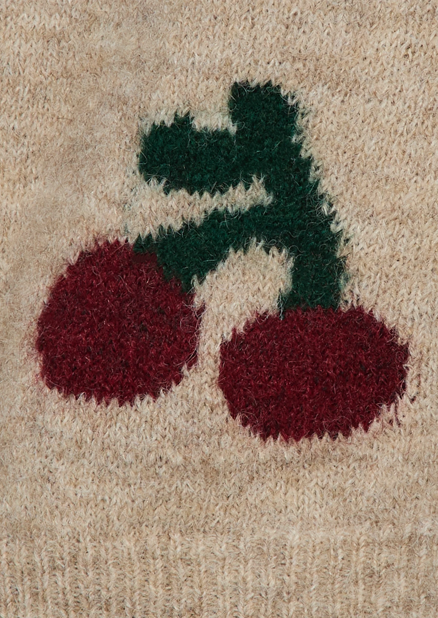 Strickpullover 'Kirsche', crema