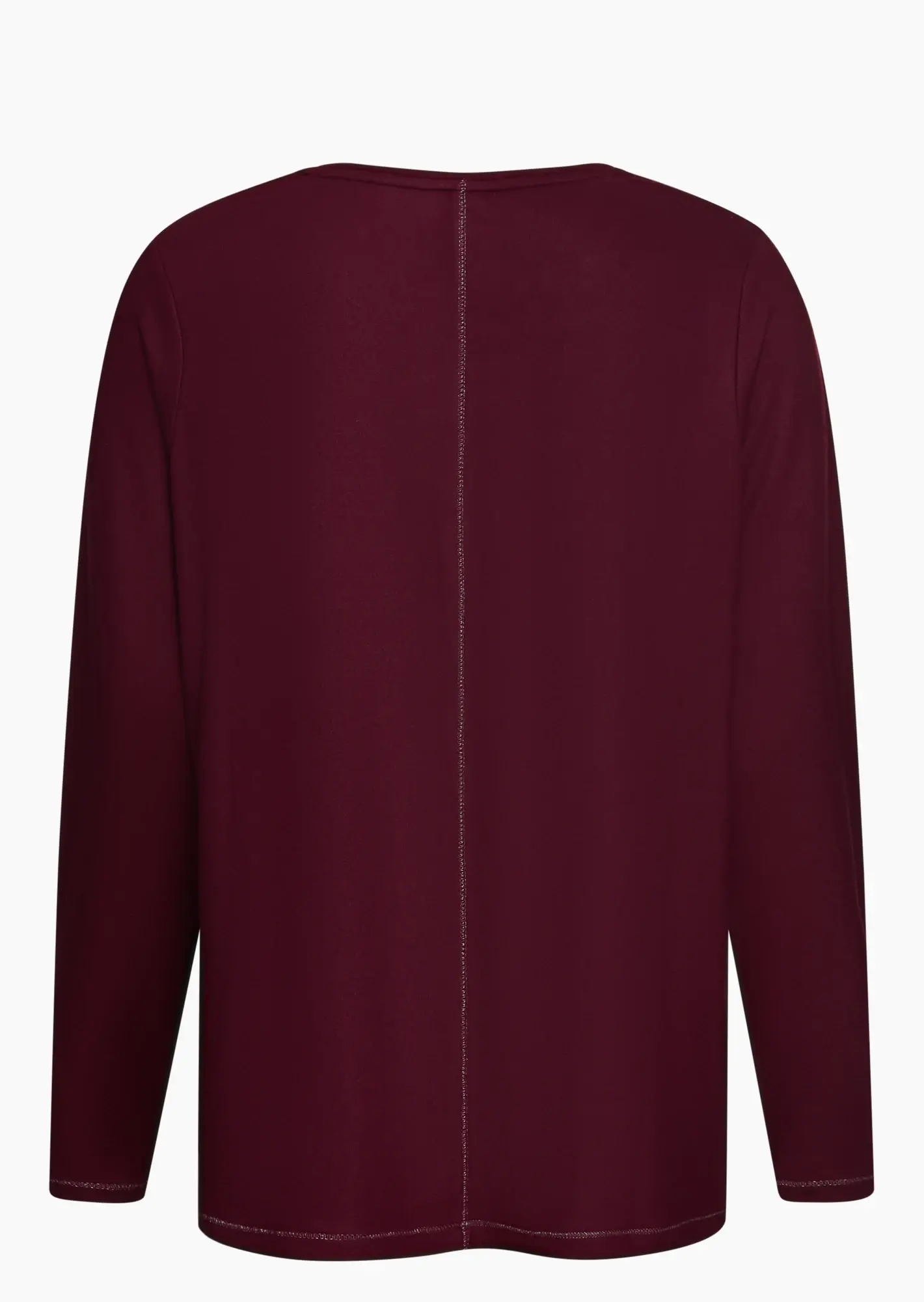 Langarmshirt 'Smile', burgund